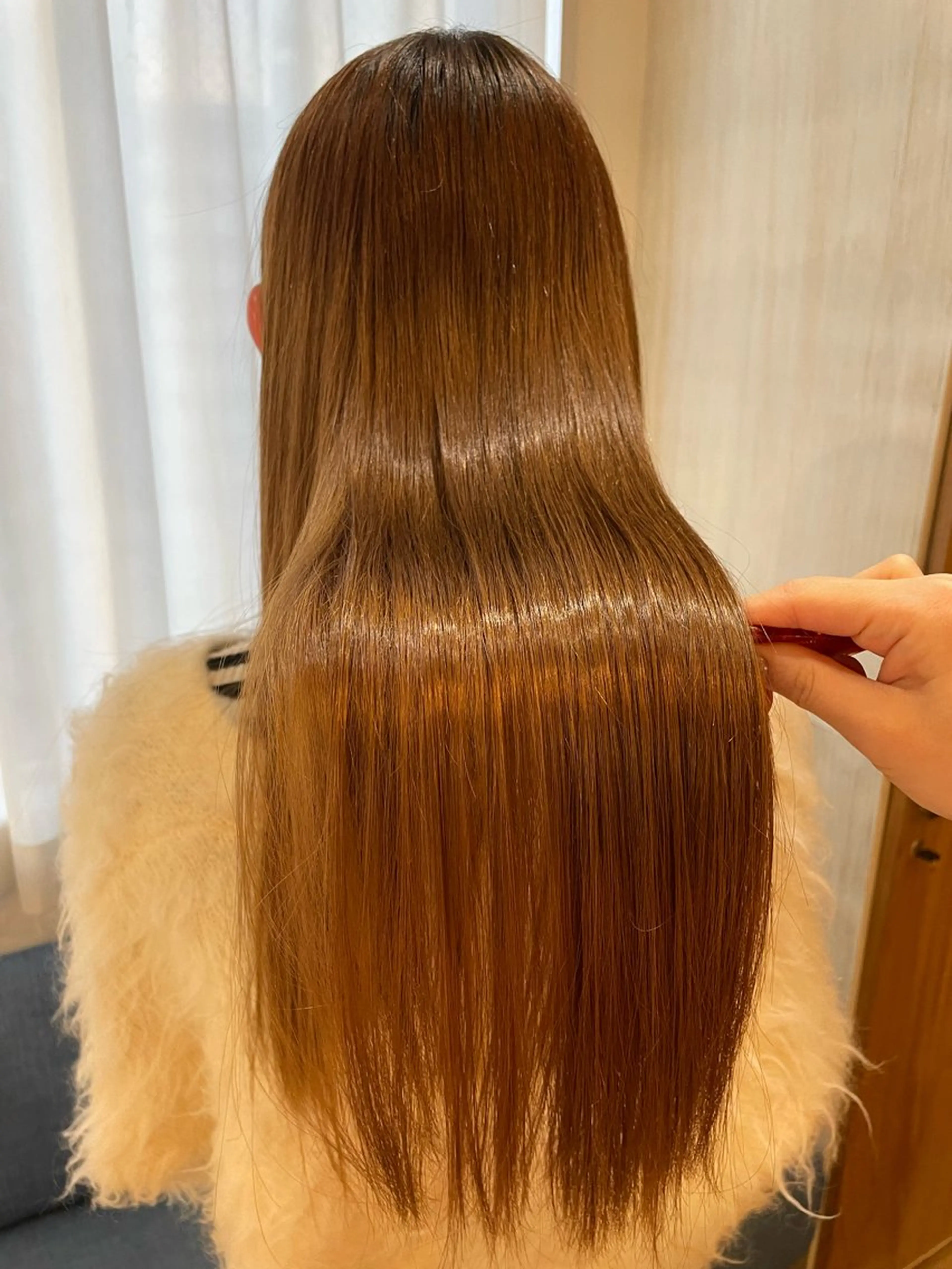 セミロング カラー トリートメント カット ヘアカラー トリートメント なつき/艶ピンク/ girly hairのヘアスタイル