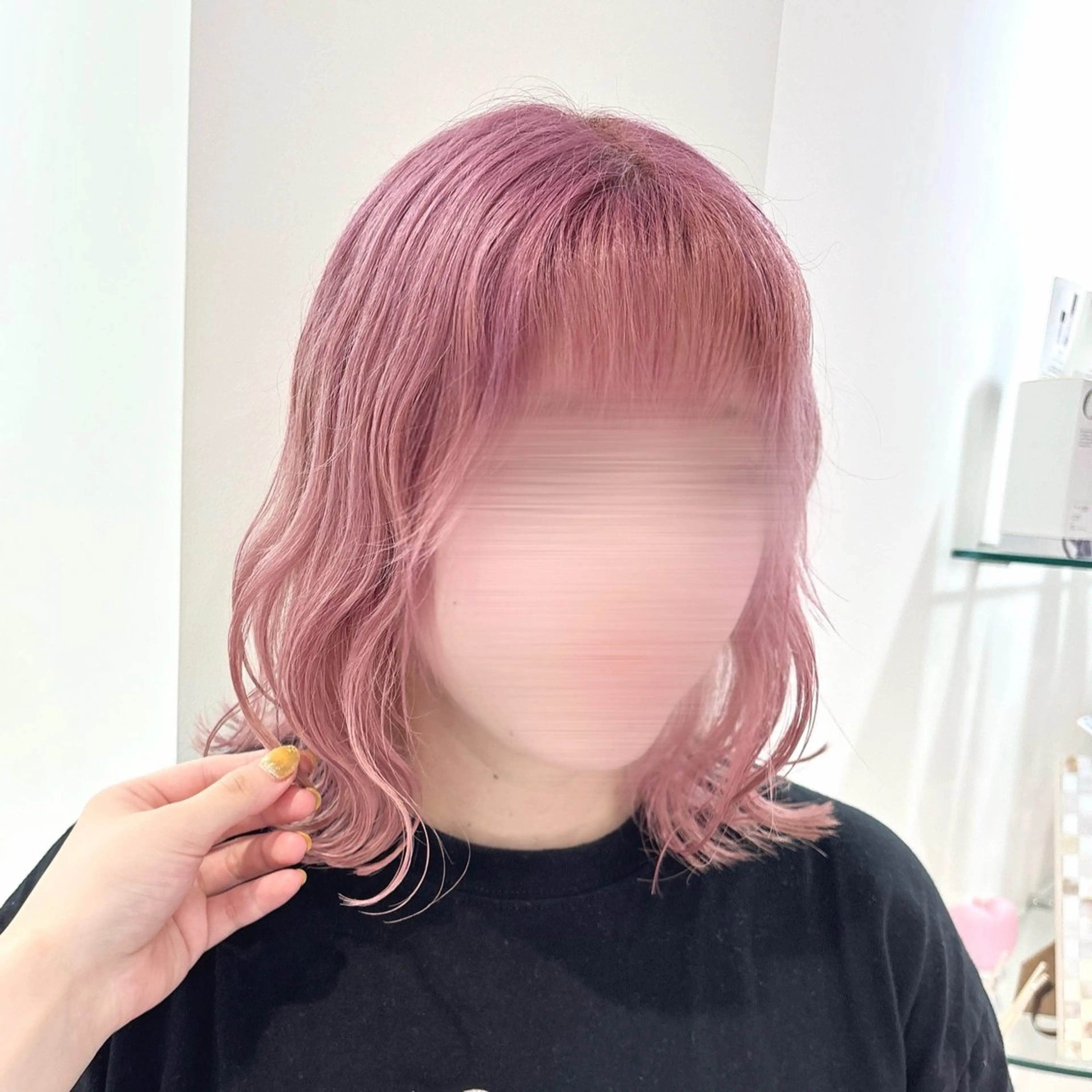 ミディアム カラー ブリーチ ボブ トリートメント カット ヘアカラー Ayu🍯/名駅/ ハイトーン/ヘアメのヘアスタイル