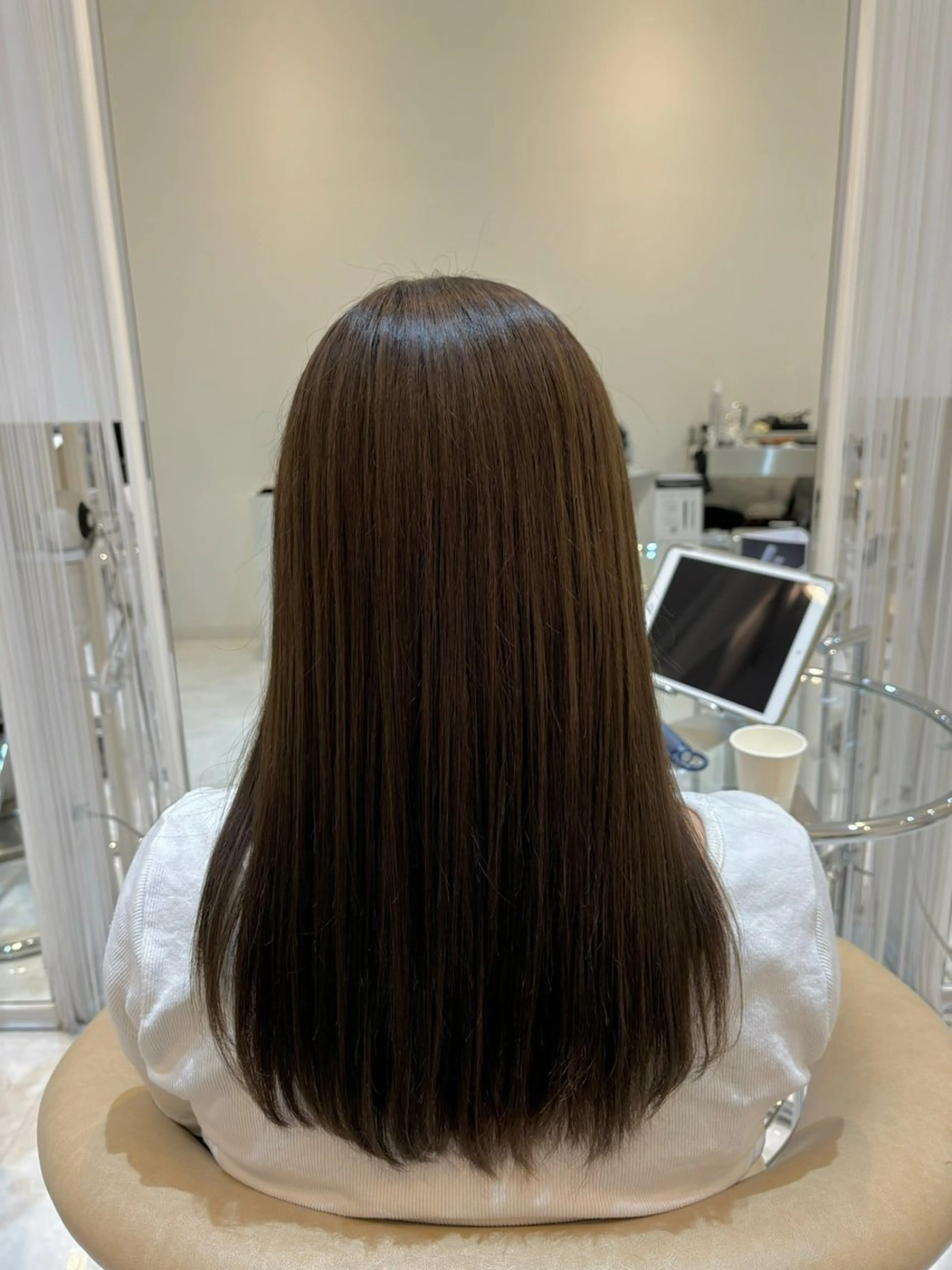 ミディアム カット ヘアカラー トリートメント 山下 直哉のヘアスタイル