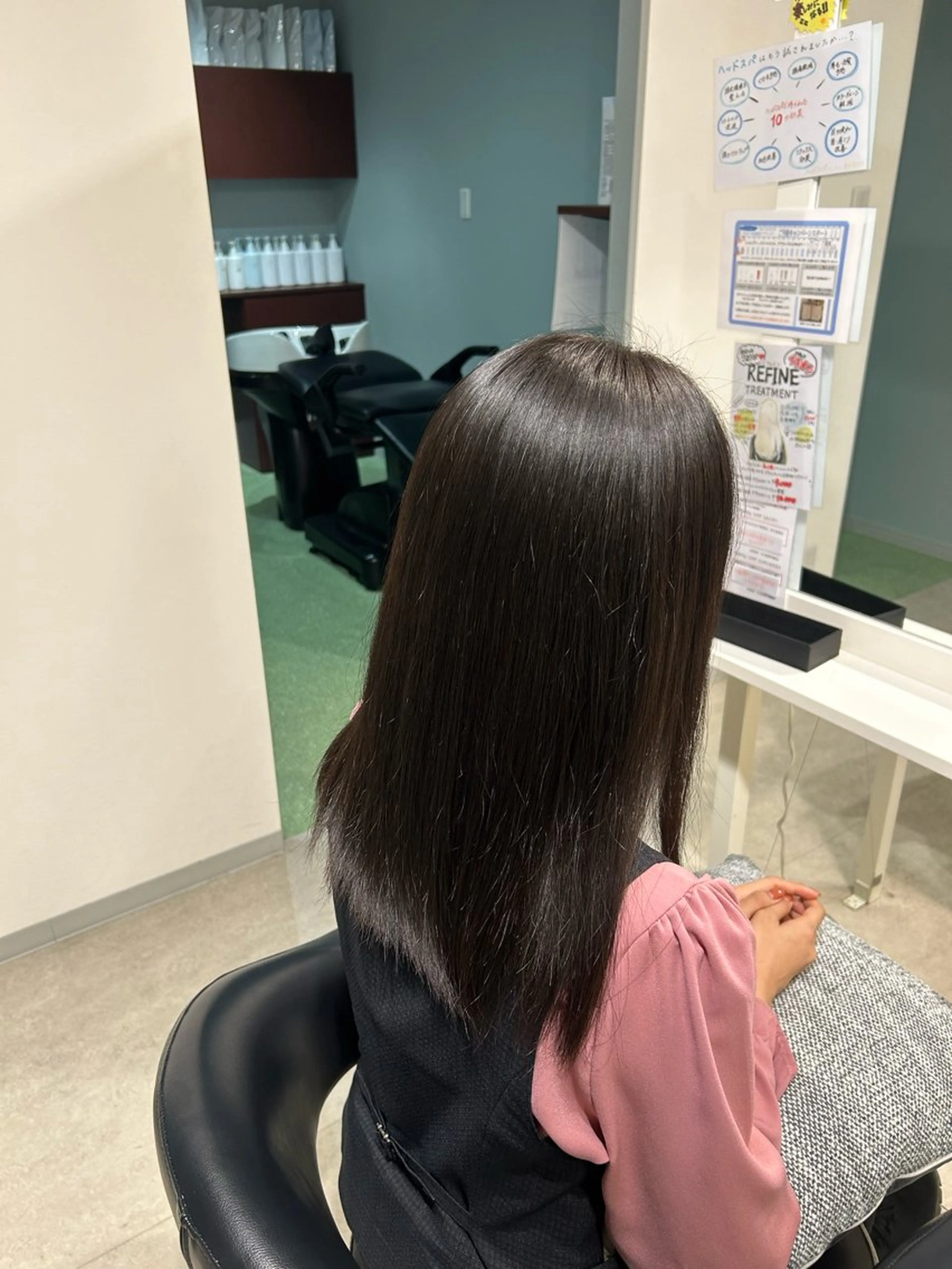 セミロング 縮毛矯正 iro I hair Hinari‪‪❤︎のヘアスタイル