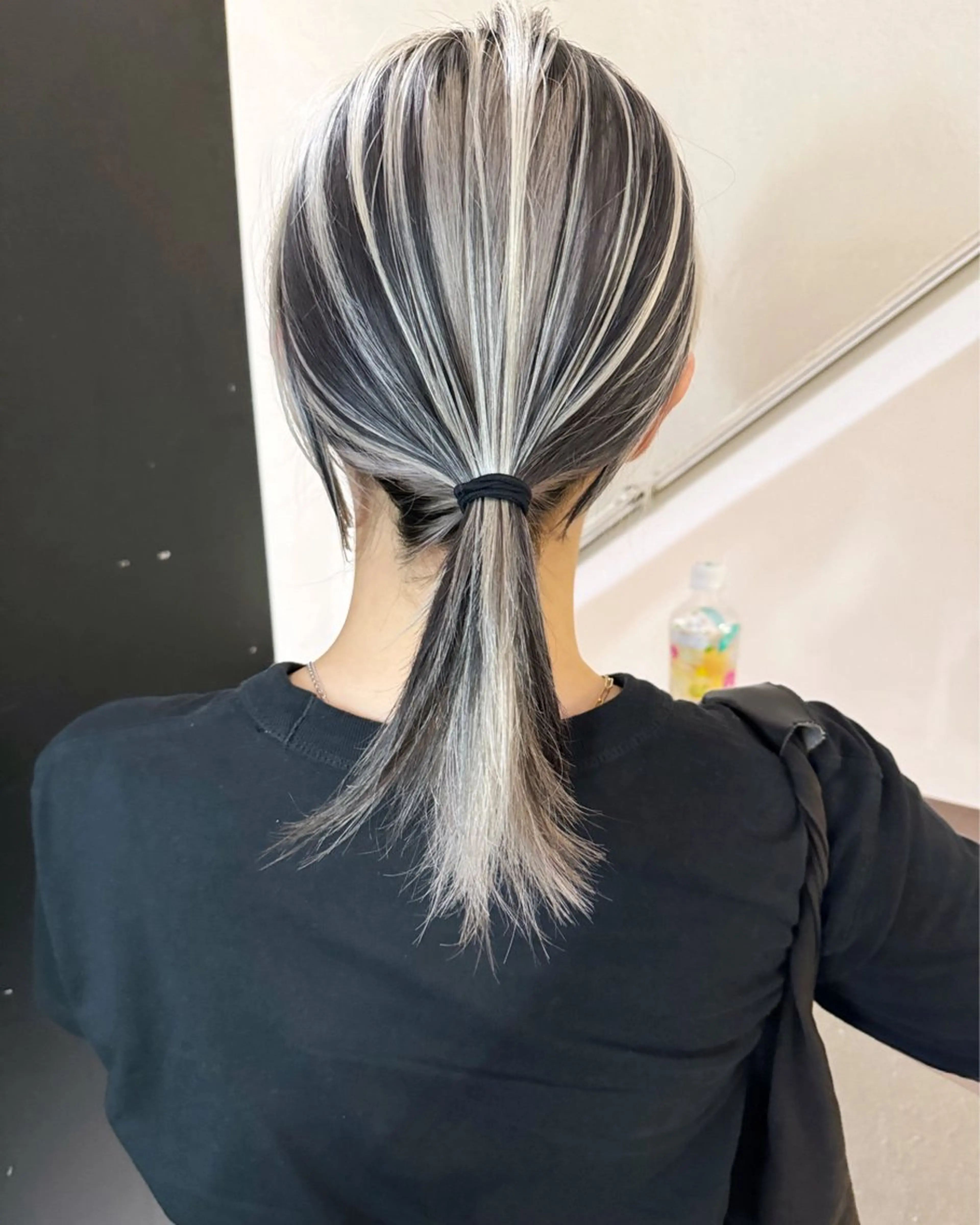 ミディアム カラー ヘアアレンジ カット ヘアカラー トリートメント 丸山渉/パーマ エフェクトブリーチのヘアスタイル