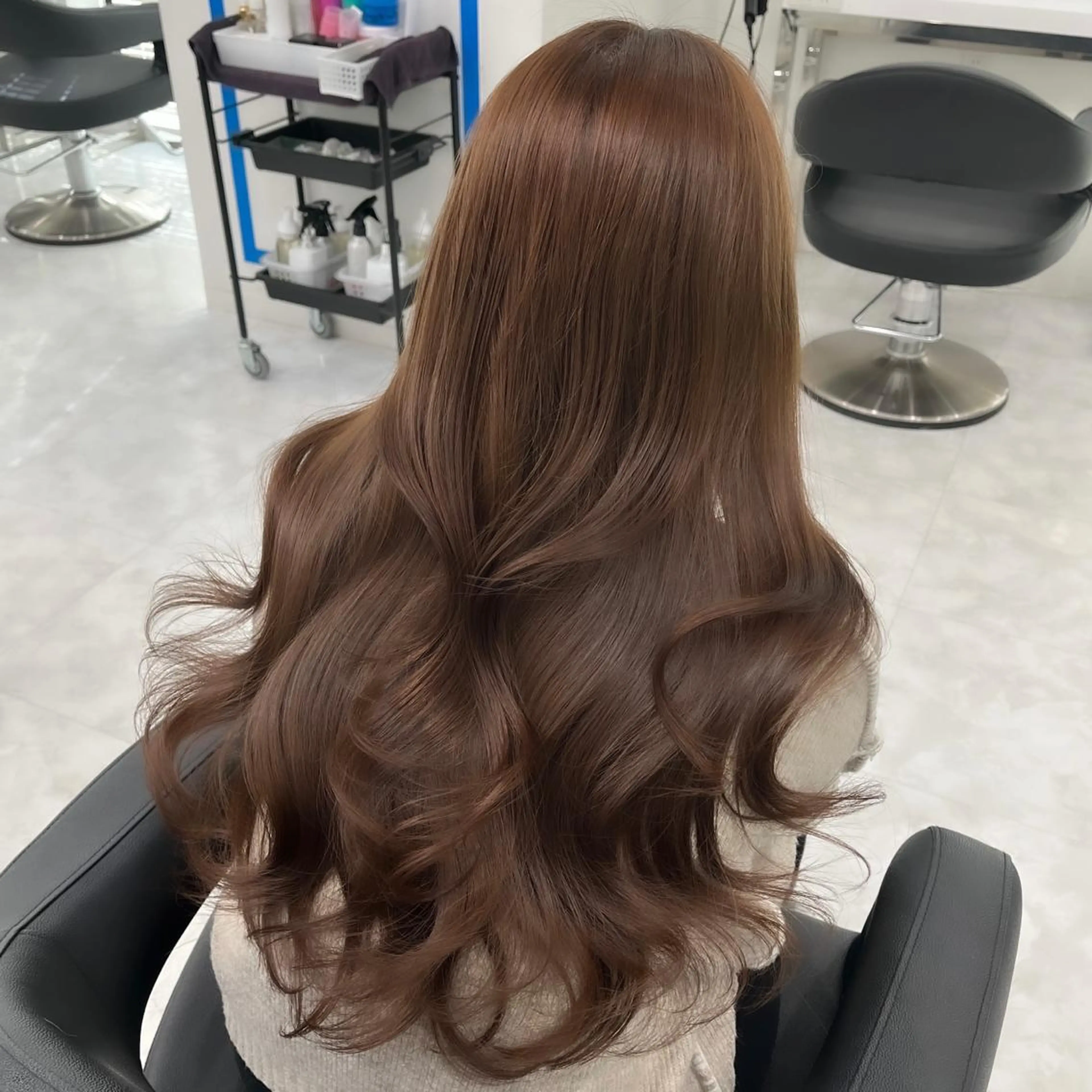 ロング カラー ヘアアレンジ ブリーチ 透明感カラー ブリーチなしカラー 髪質改善 レイヤーカット カット ヘアカラー トリートメント ヘアセット 🤎大人かわいい🤎 韓国レイヤー🤎力丸のヘアスタイル