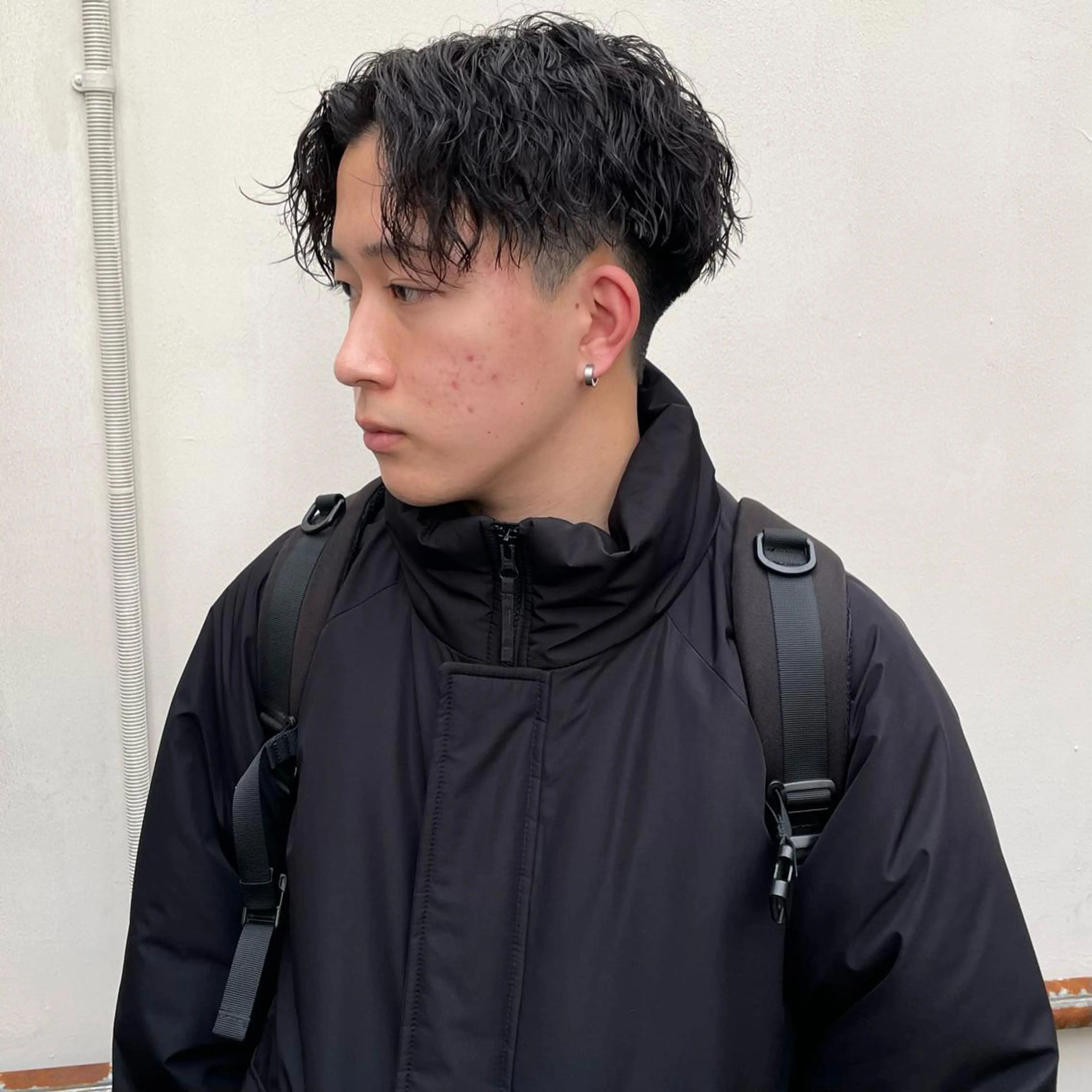 パーマ メンズ カット パーマ 栢原 達也のヘアスタイル