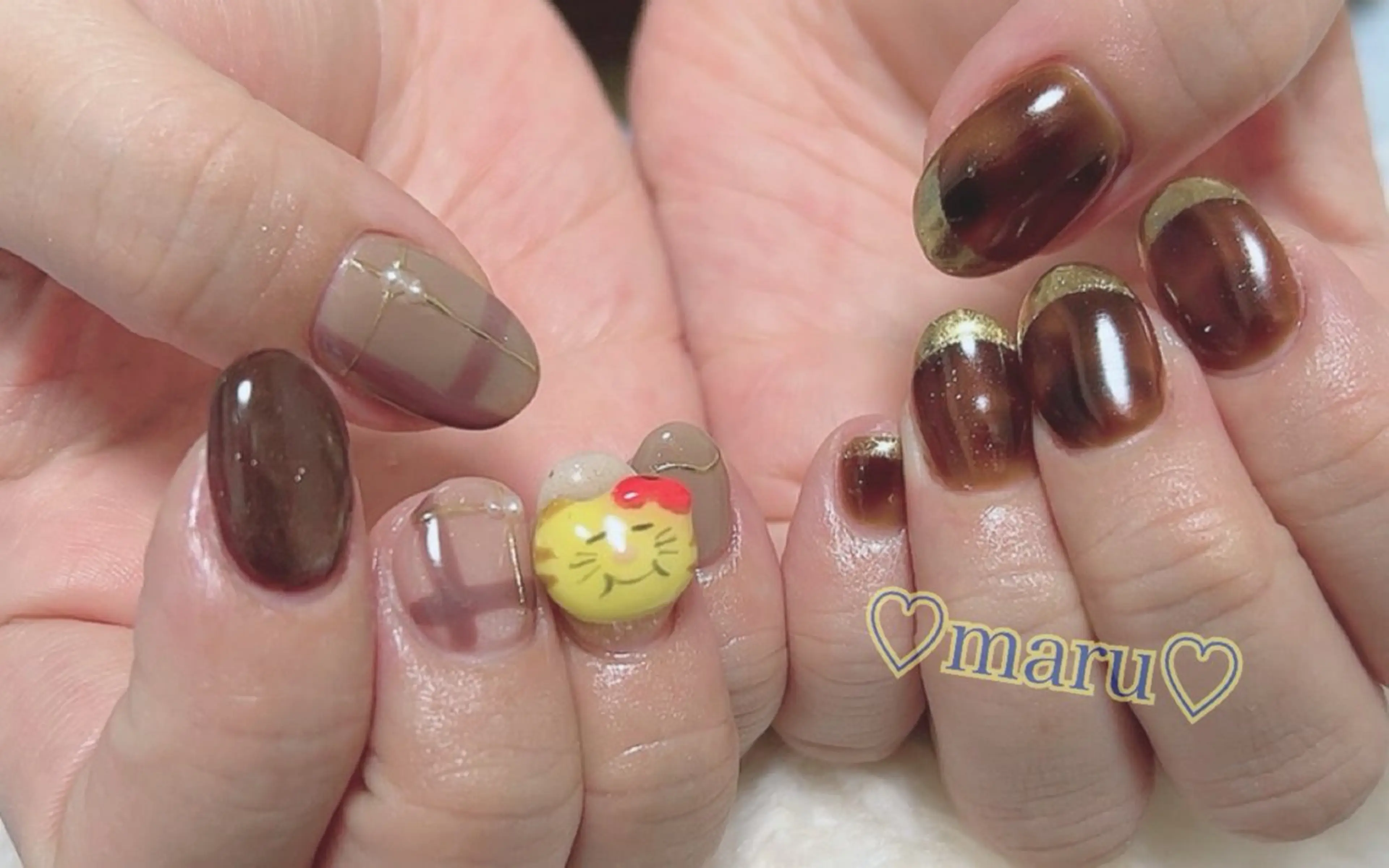 ネイル 持ち込み ハンドネイル フットネイル まるみ ♡のネイルデザイン