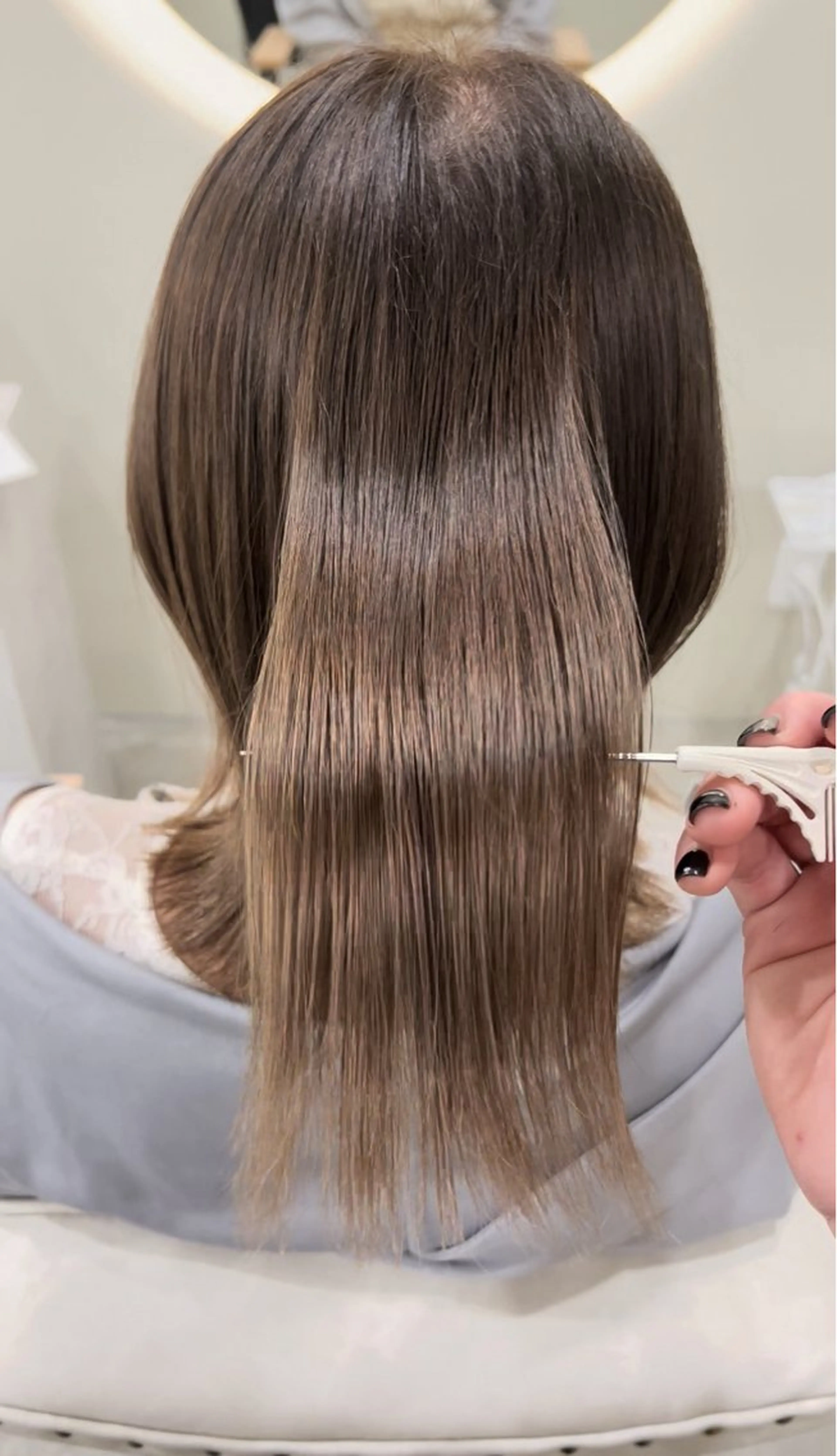 【人気トリートメントお試しクーポン🥳】毛先整えcut✂️＋透明感color＋髪質改善酸熱トリートメント✨️の写真