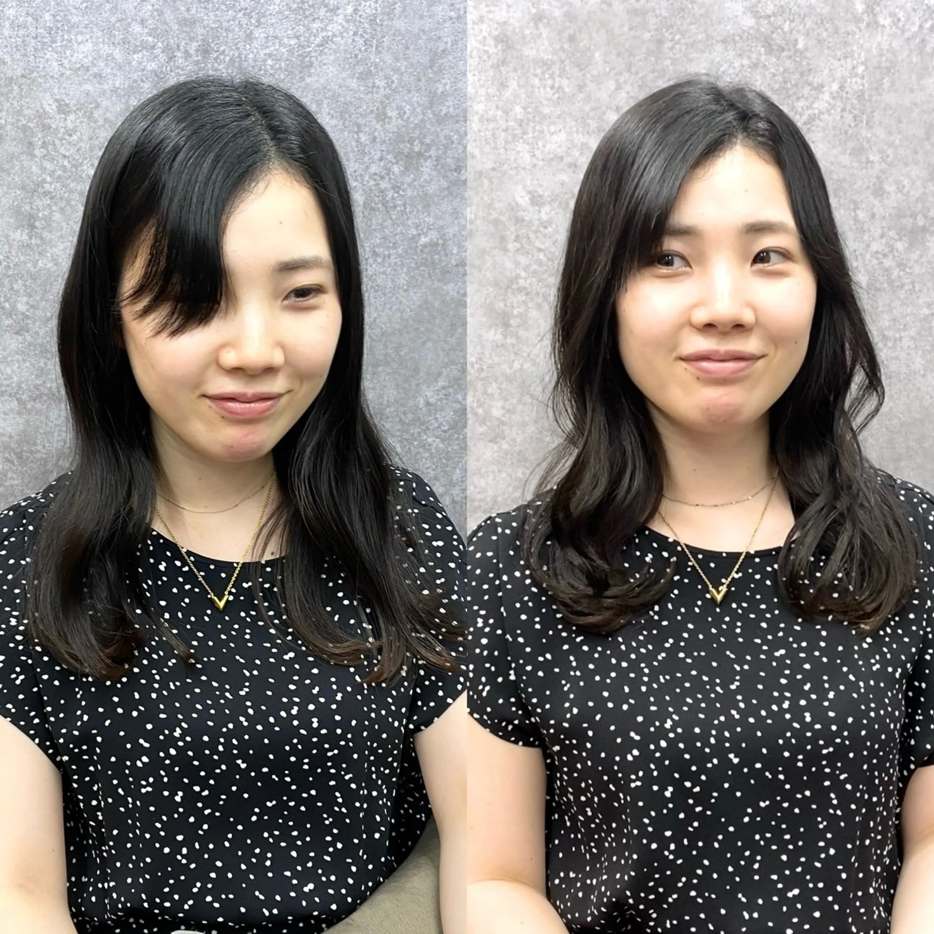 セミロング カラー cocoa船橋所属・船橋レイヤーカット 川緑　一吹のヘアスタイル
