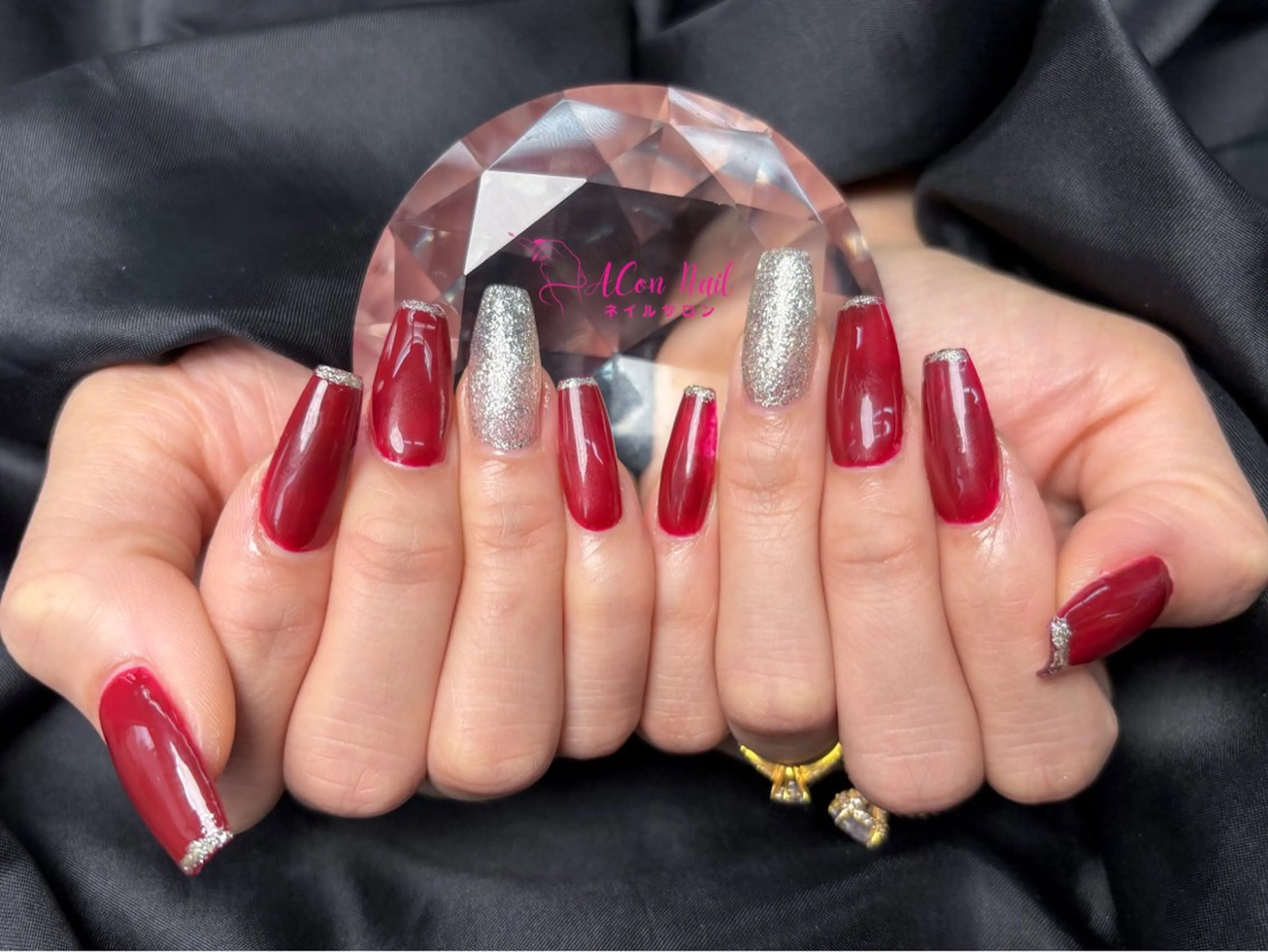 ネイル 桜ネイル 長さ出し フラワーネイル フレンチネイル ジェルネイル ハンドネイル AConNailSalon所属・ACon NailSalonのネイルデザイン