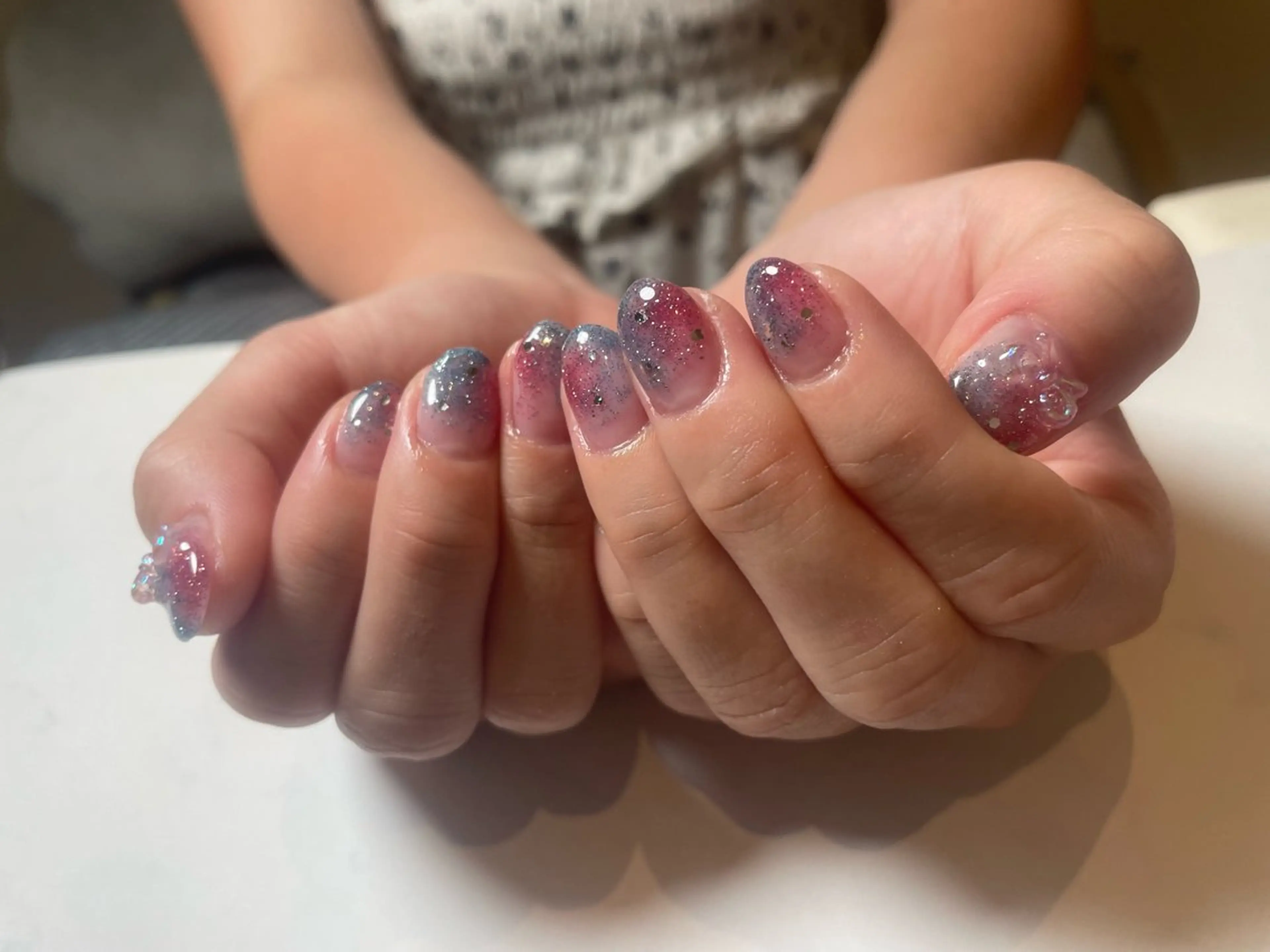 ネイル クリアネイル フラッシュネイル ハンドネイル 吉川 由喜枝のネイルデザイン