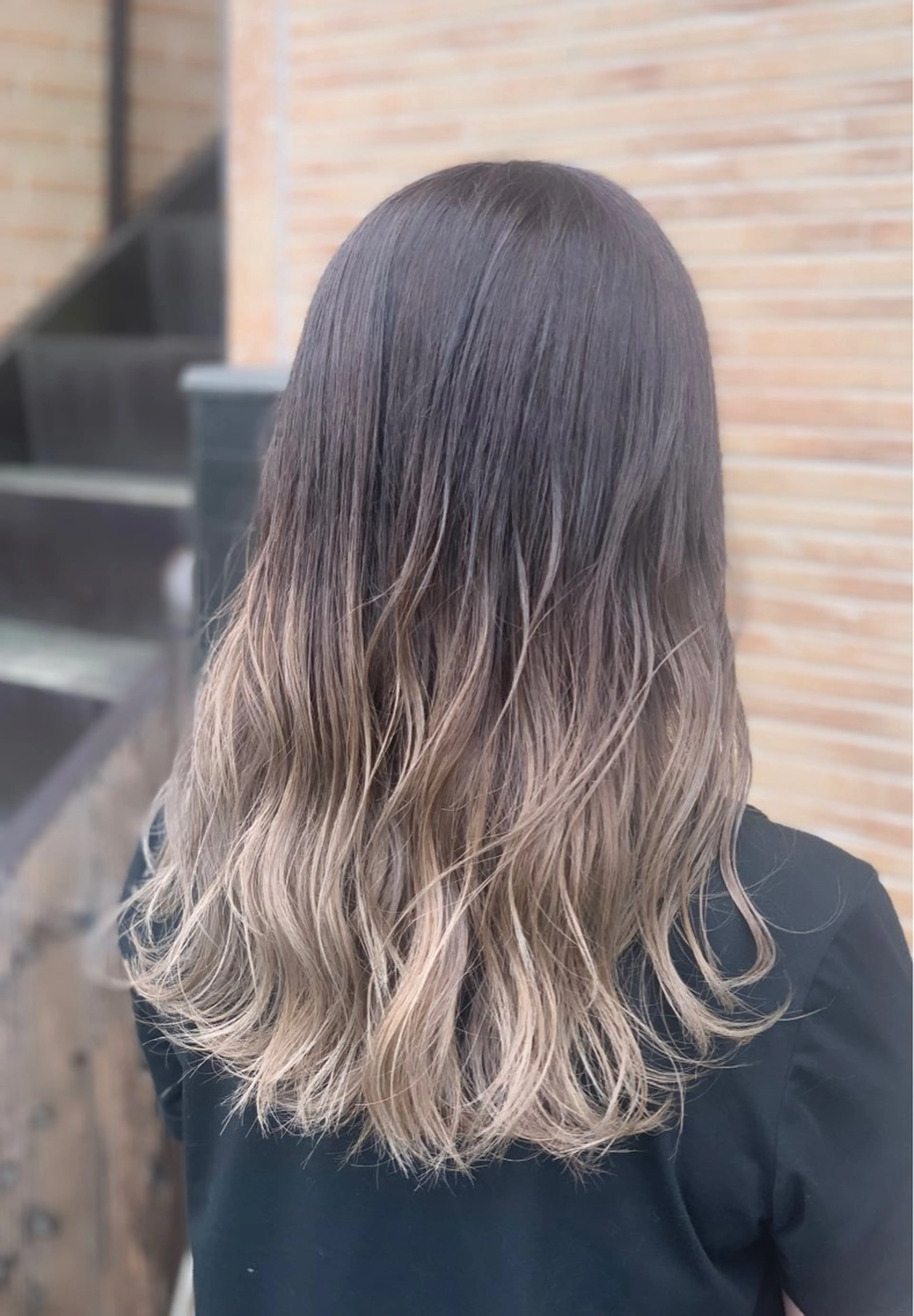 ロング ボブ 顔まわりレイヤー 顔周りカット ハイライト 韓国風ヘア ank classic hair【アンククラシックヘアー】所属・ハイライト職人撮影 モデル募集！齋藤祐哉のヘアスタイル
