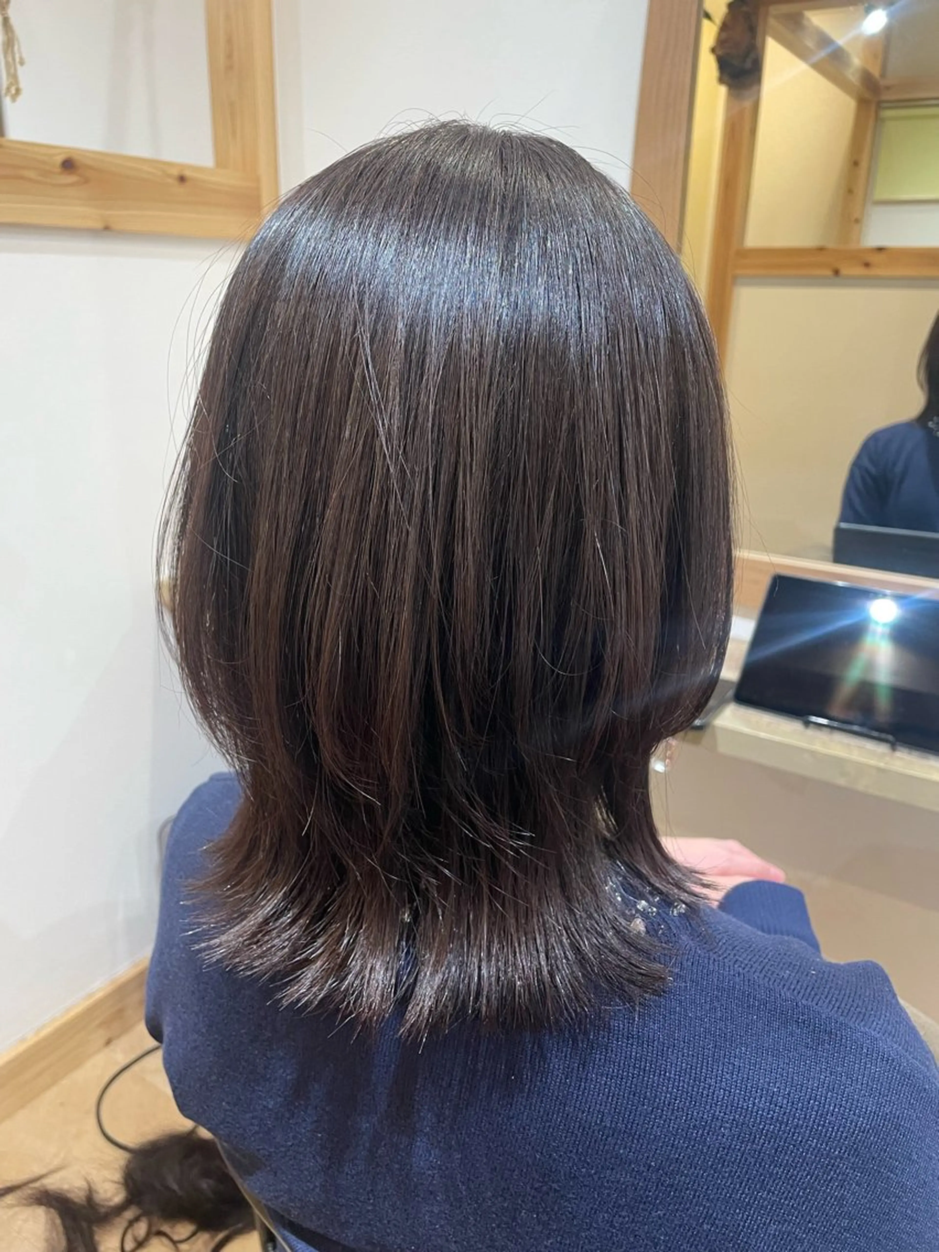 ミディアム カット パーマ 山口里莉 /ブリーチカラーのヘアスタイル