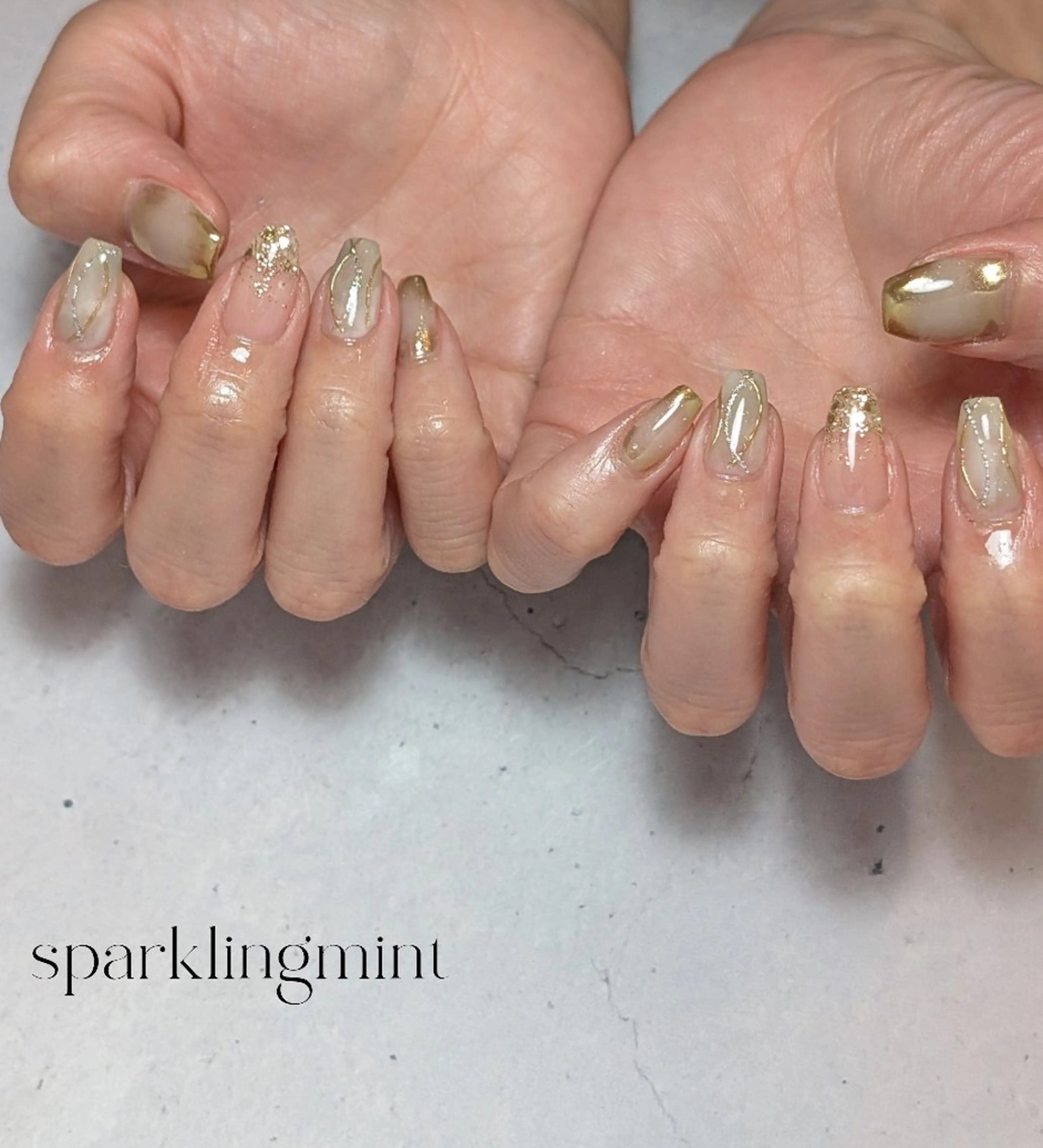 ネイル ニュアンスネイル 森ノ宮ネイル🌈☁️ seri🌞のネイルデザイン