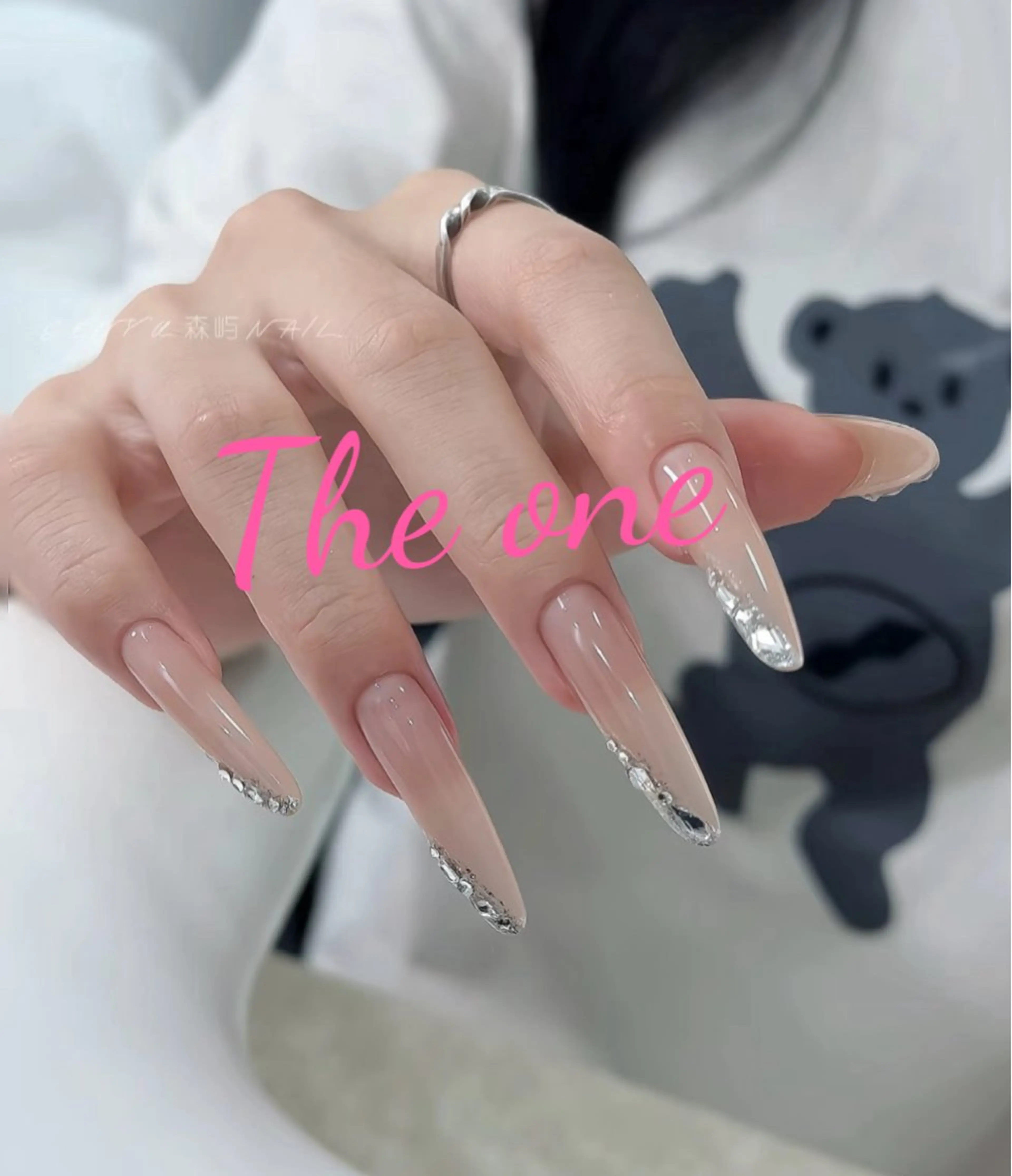 ネイル 長さ出し シンプルネイル Theone栄店 赤松のネイルデザイン