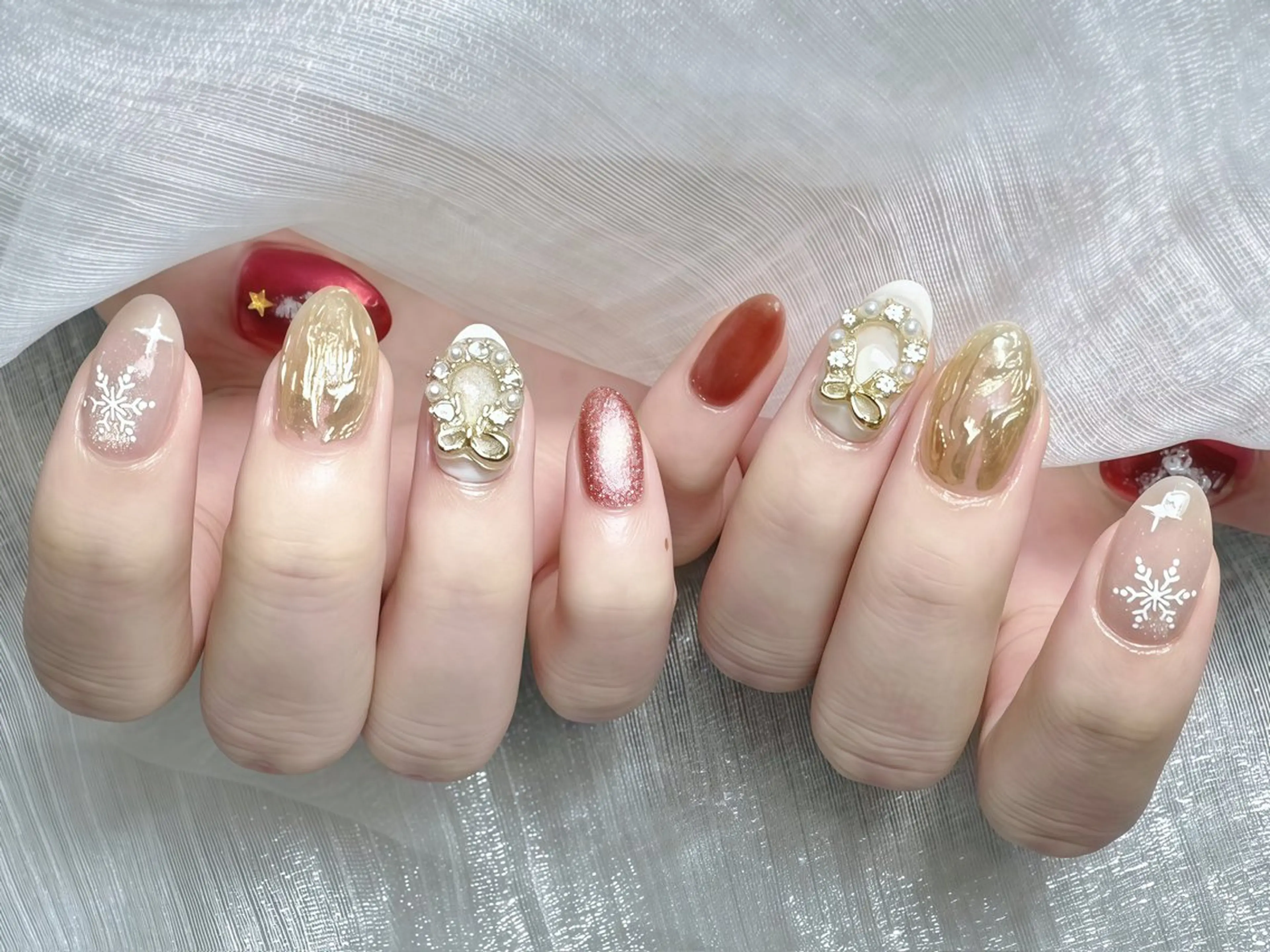 ネイル 長さ出し フレンチネイル グラデーション マグネットネイル マグネットフレンチ ハンドネイル ハンドケア ⭐️Dreamy Nail⭐️のネイルデザイン