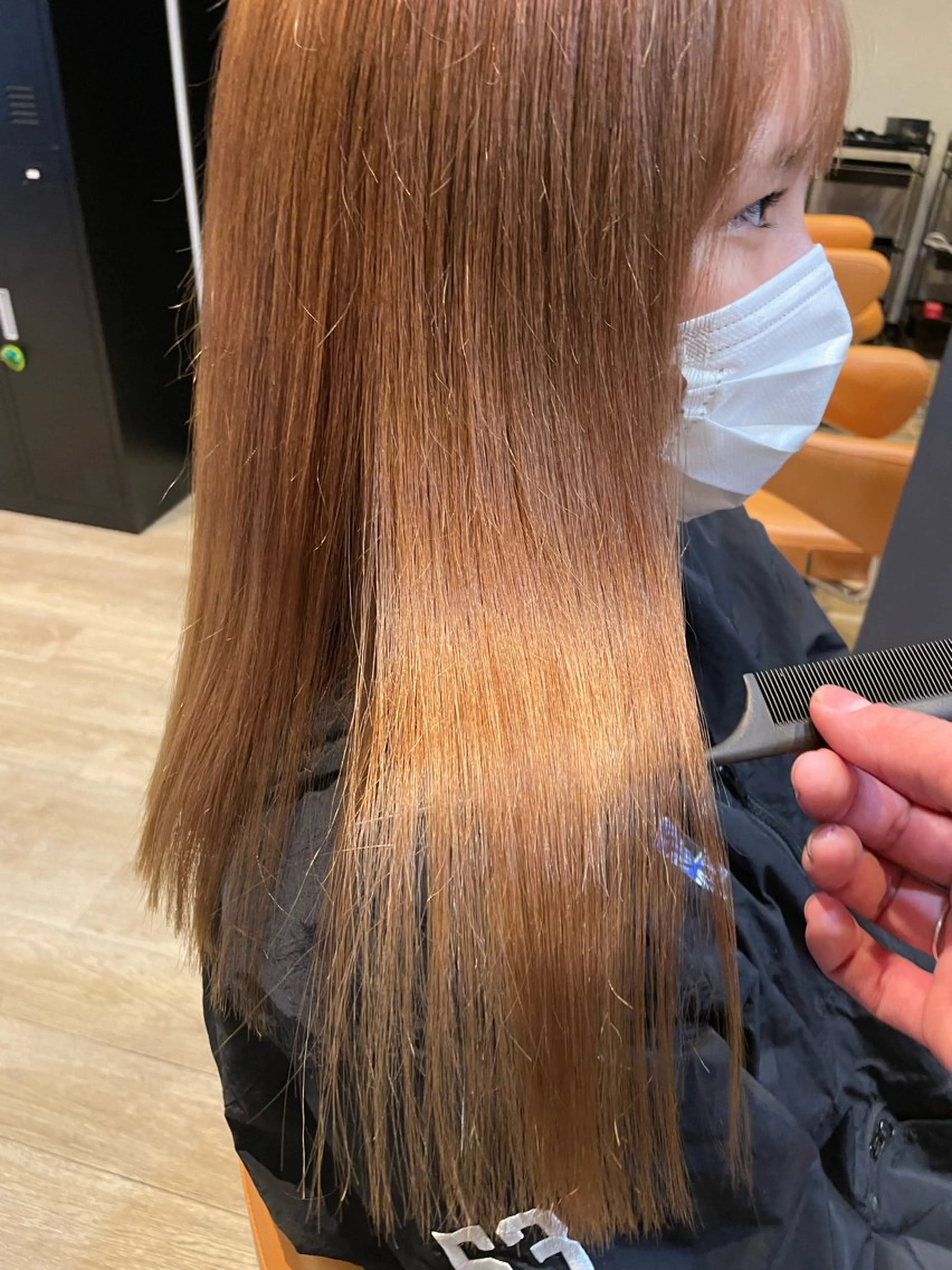 セミロング カラー ブリーチ 髪質改善/ブリーチ 田代 龍我のヘアスタイル