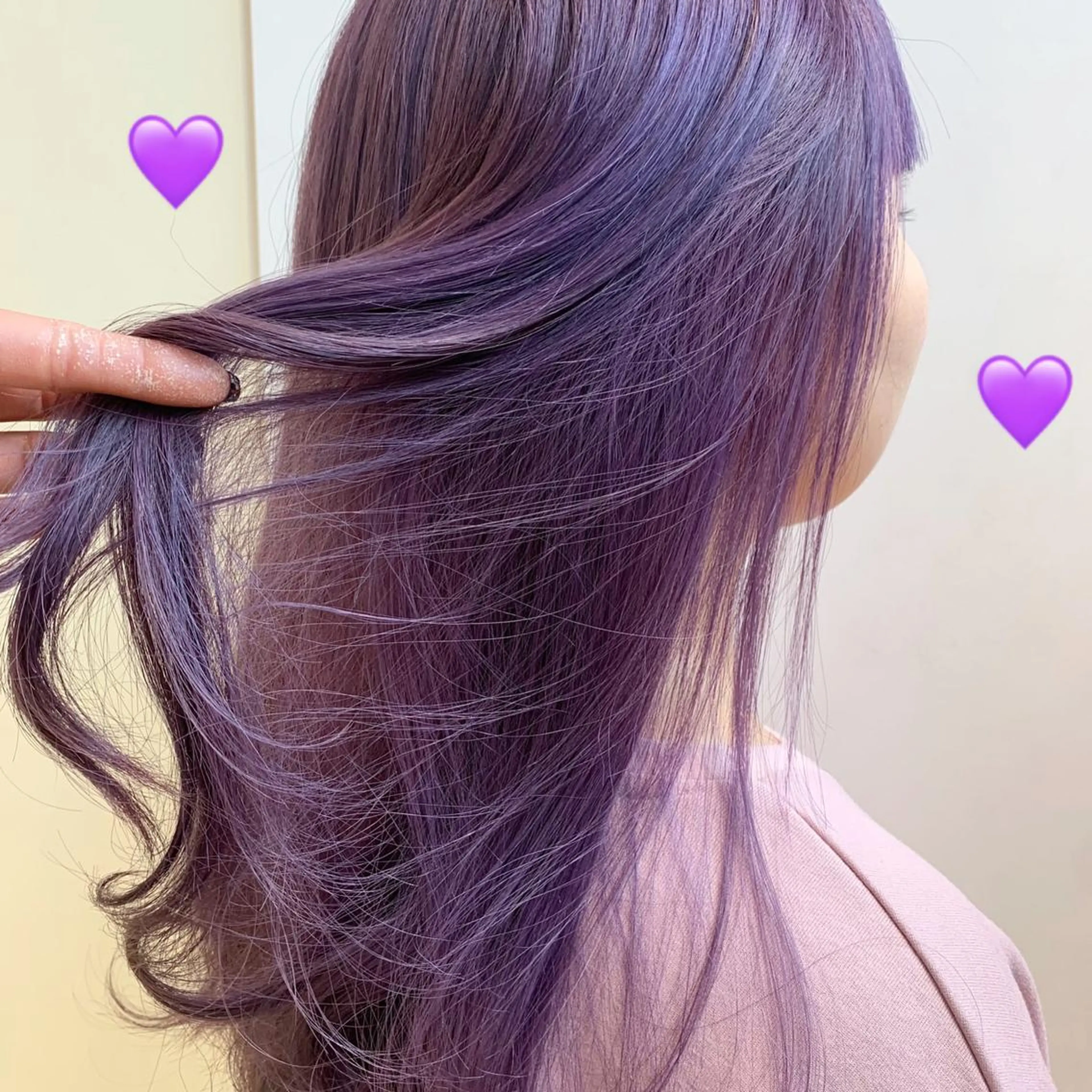 ロング カラー ヘアアレンジ ラベンダーカラー EMANON新宿東口所属・新宿駅近♡ ♡個室♡三都季🌜のヘアスタイル