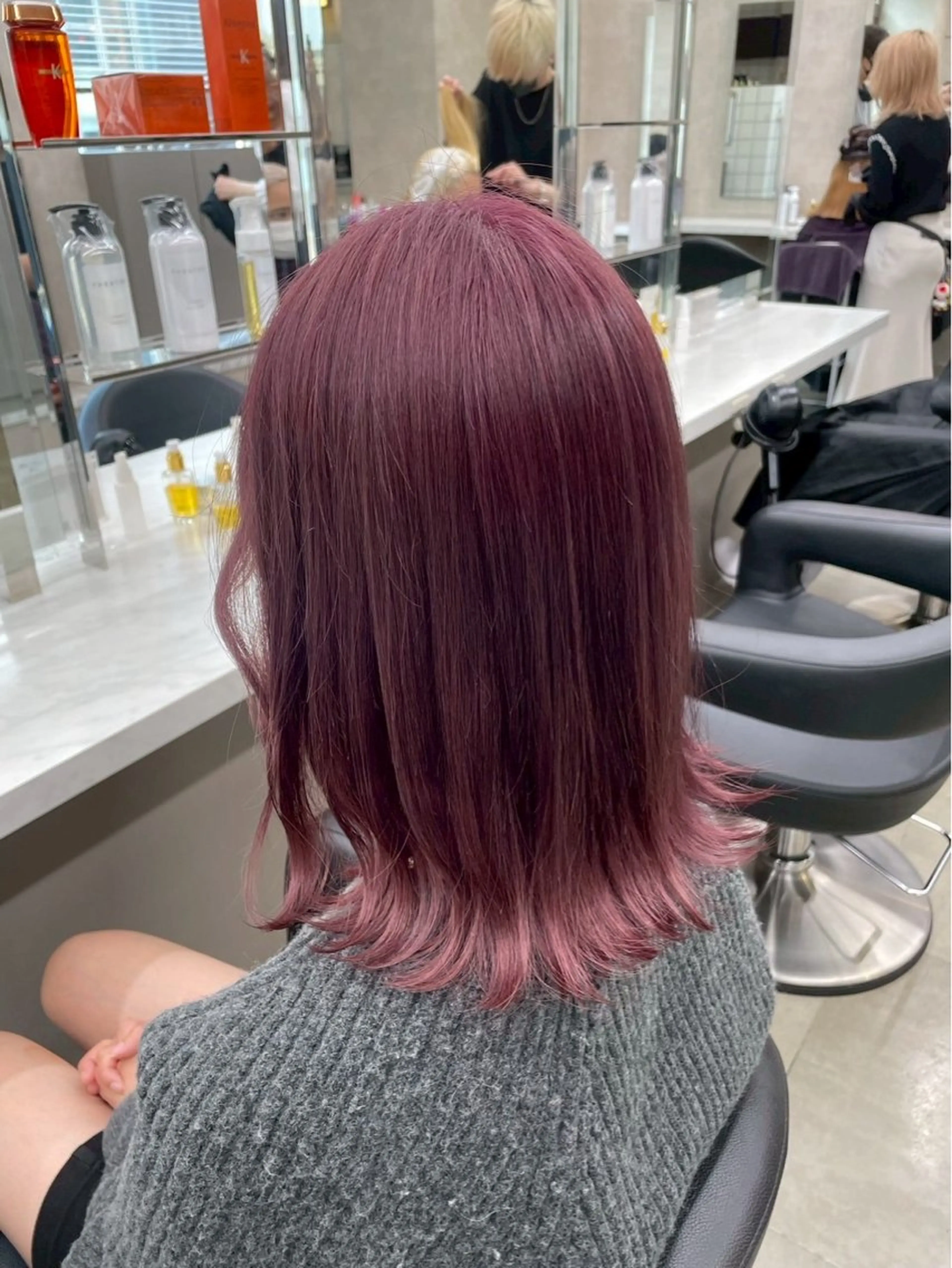 ミディアム ヘアカラー 🫧うる艶透明感🫧 RION🫧横浜🫧のヘアスタイル