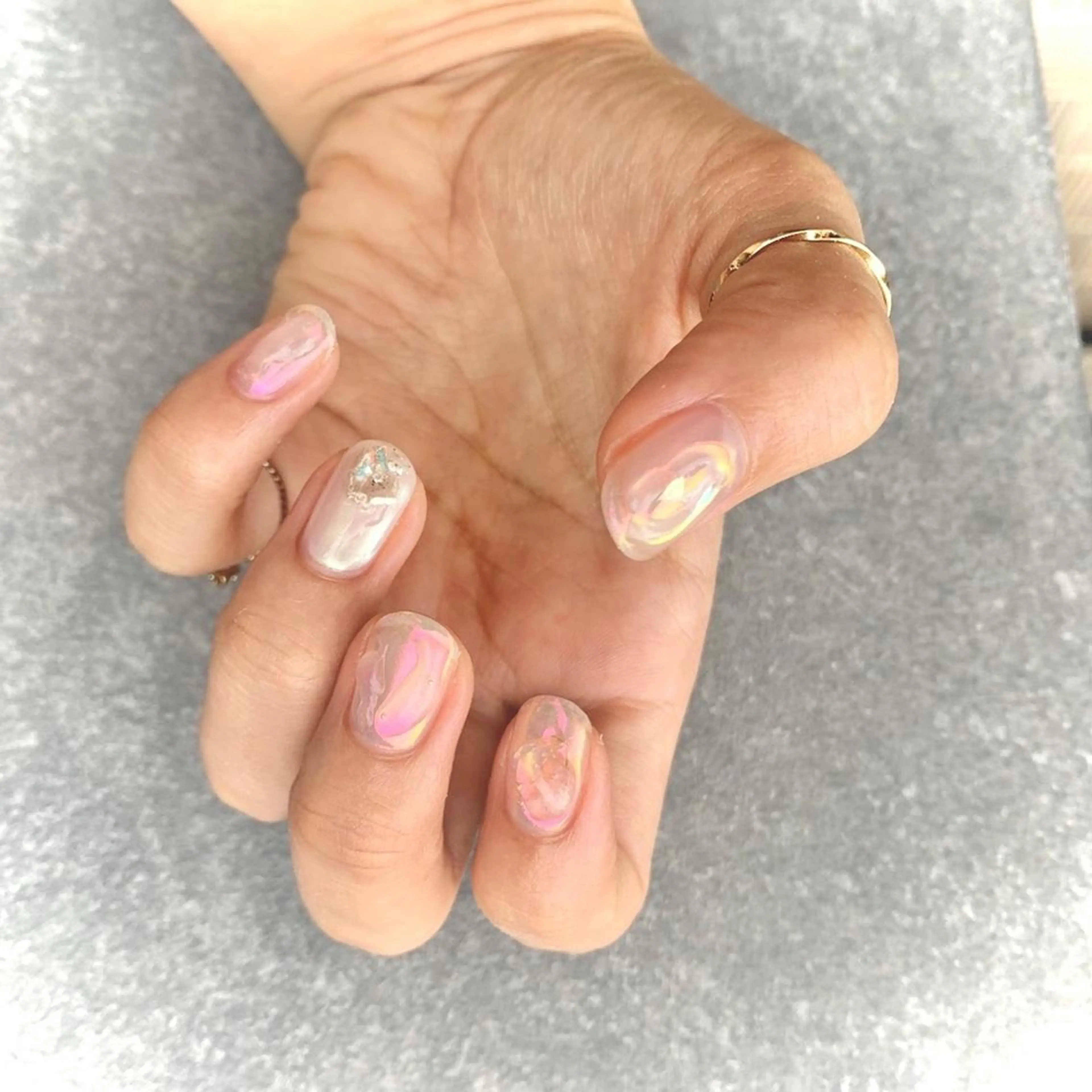 ネイル ジェルネイル ミラーネイル パラジェル パラジェル登録サロン N°nail 立川のネイルデザイン