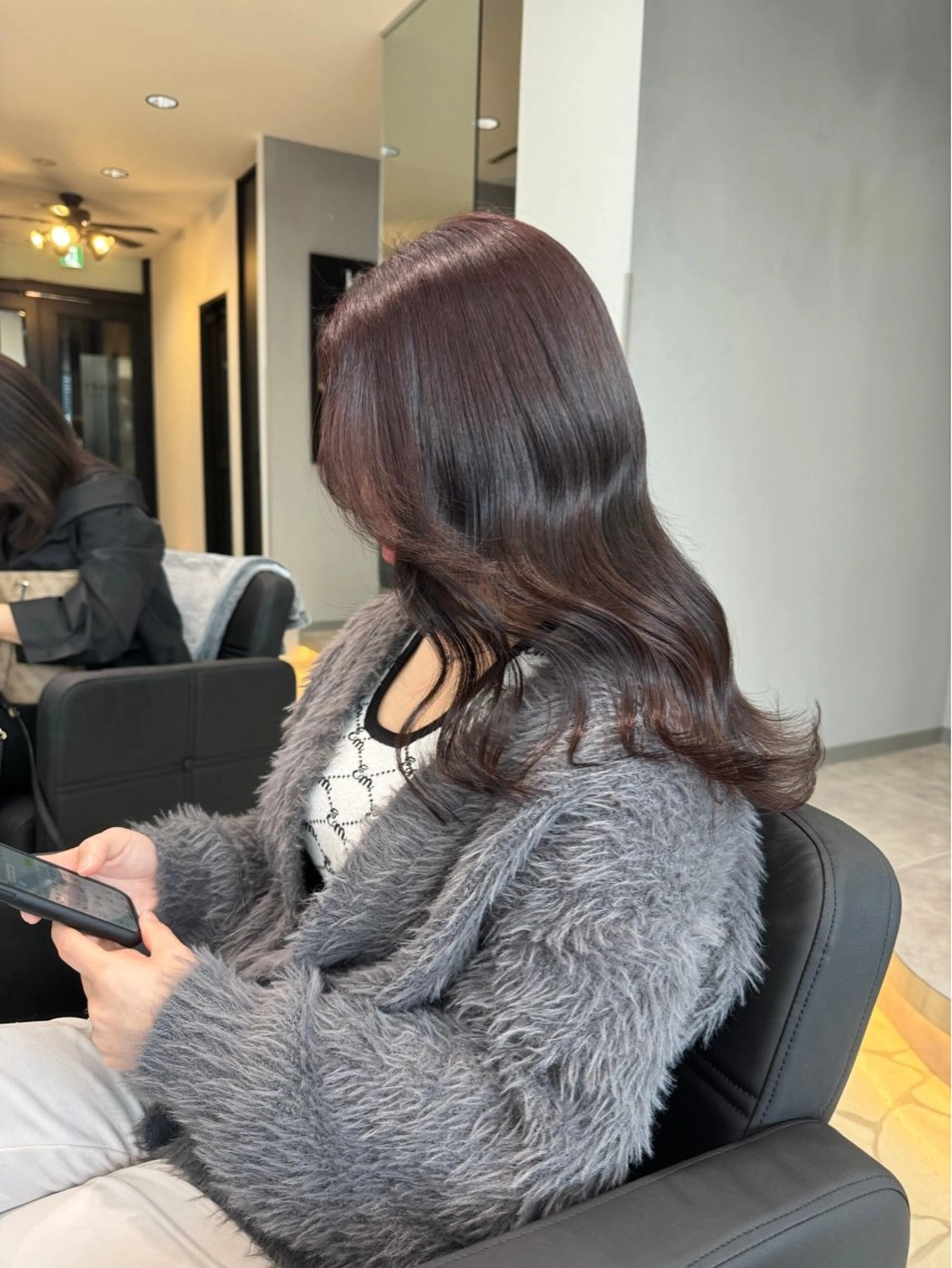 セミロング カラー ヘアカラー トリートメント lapis マリナのヘアスタイル