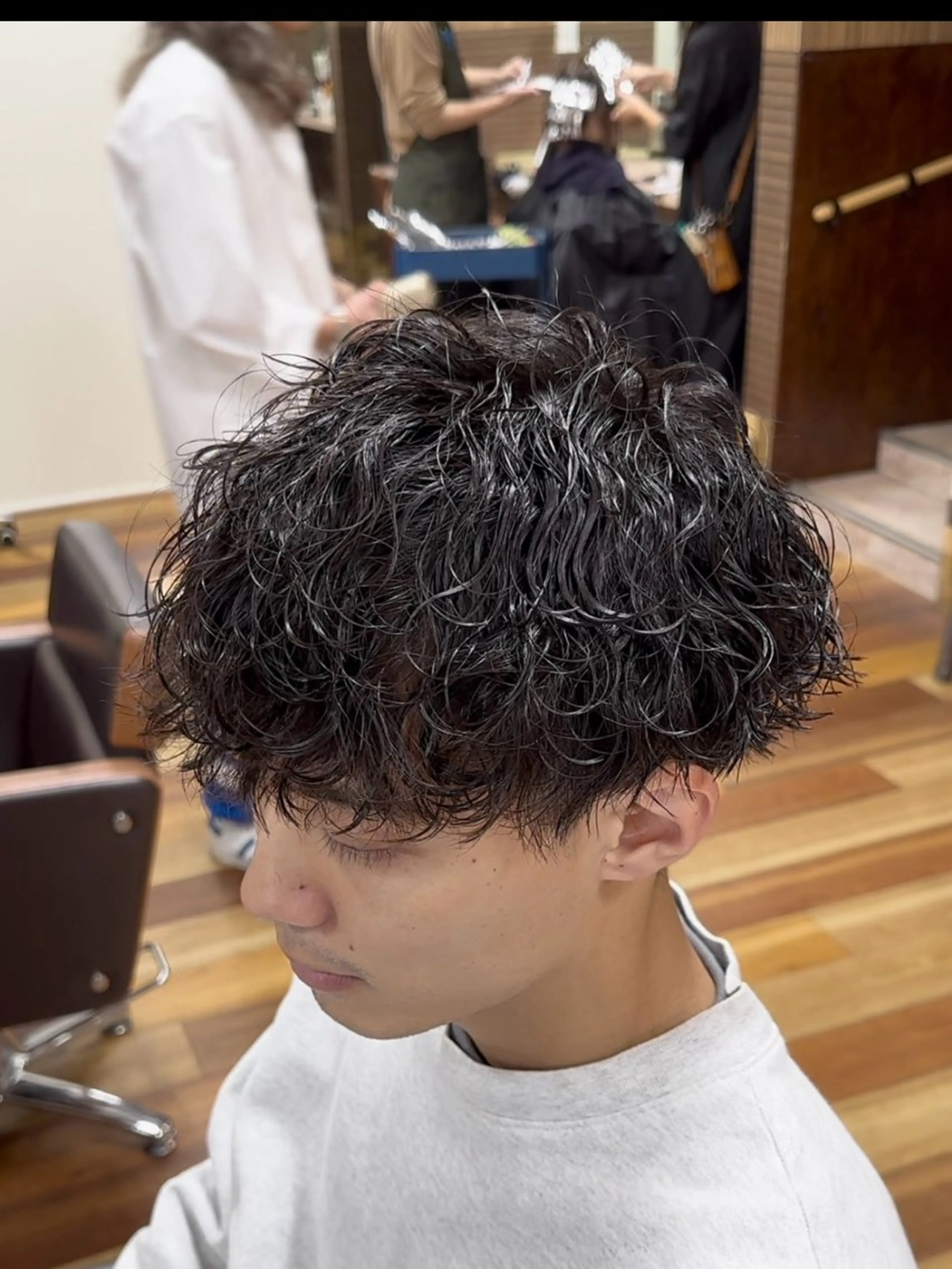 ショート パーマ カット パーマ ウエチ シオミ 金沢文庫のヘアスタイル