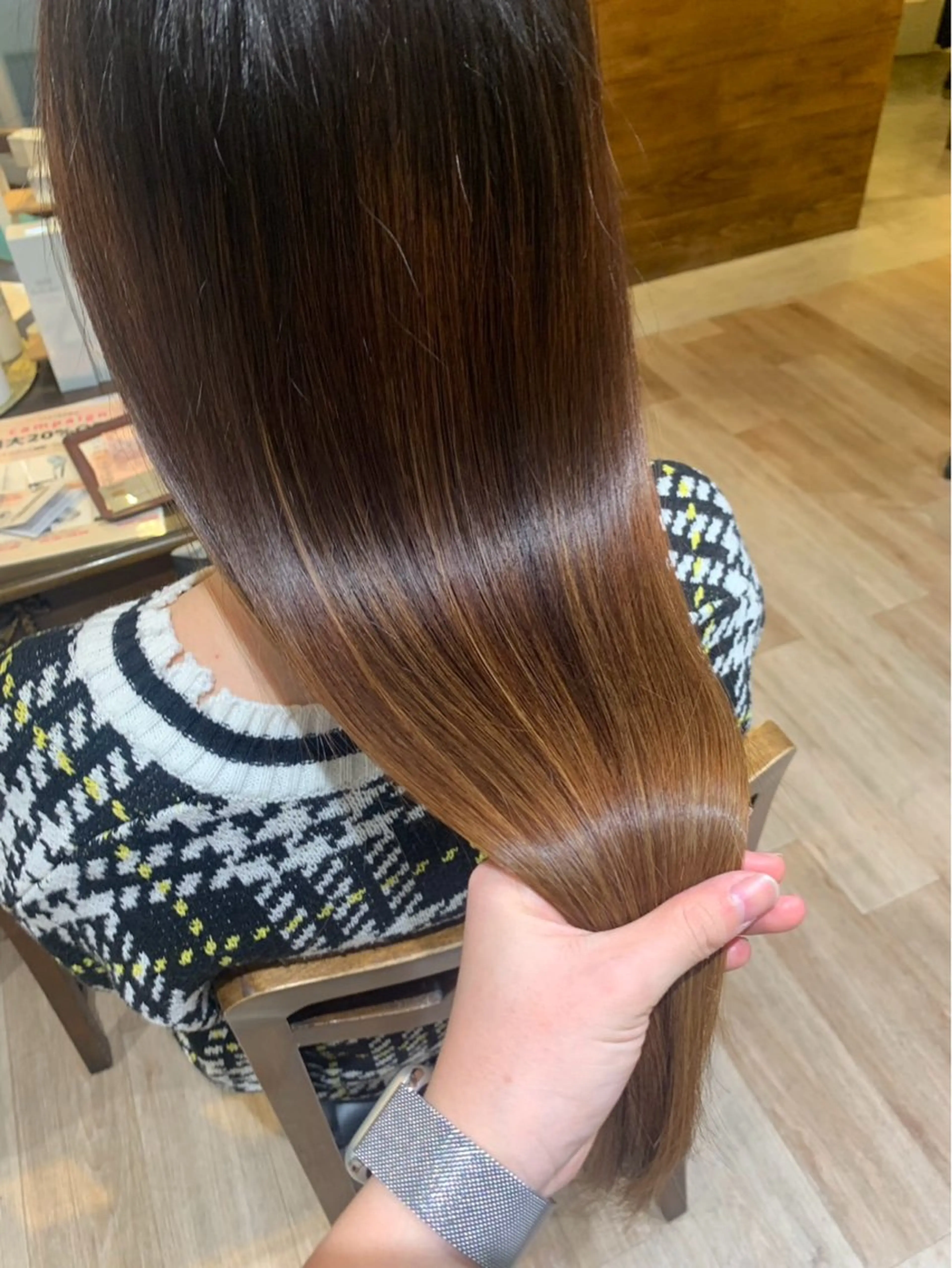 縮毛矯正✨+カットor 3step treatment🫧【癖が気になってサラサラにしたい方にオススメ‼️】の写真