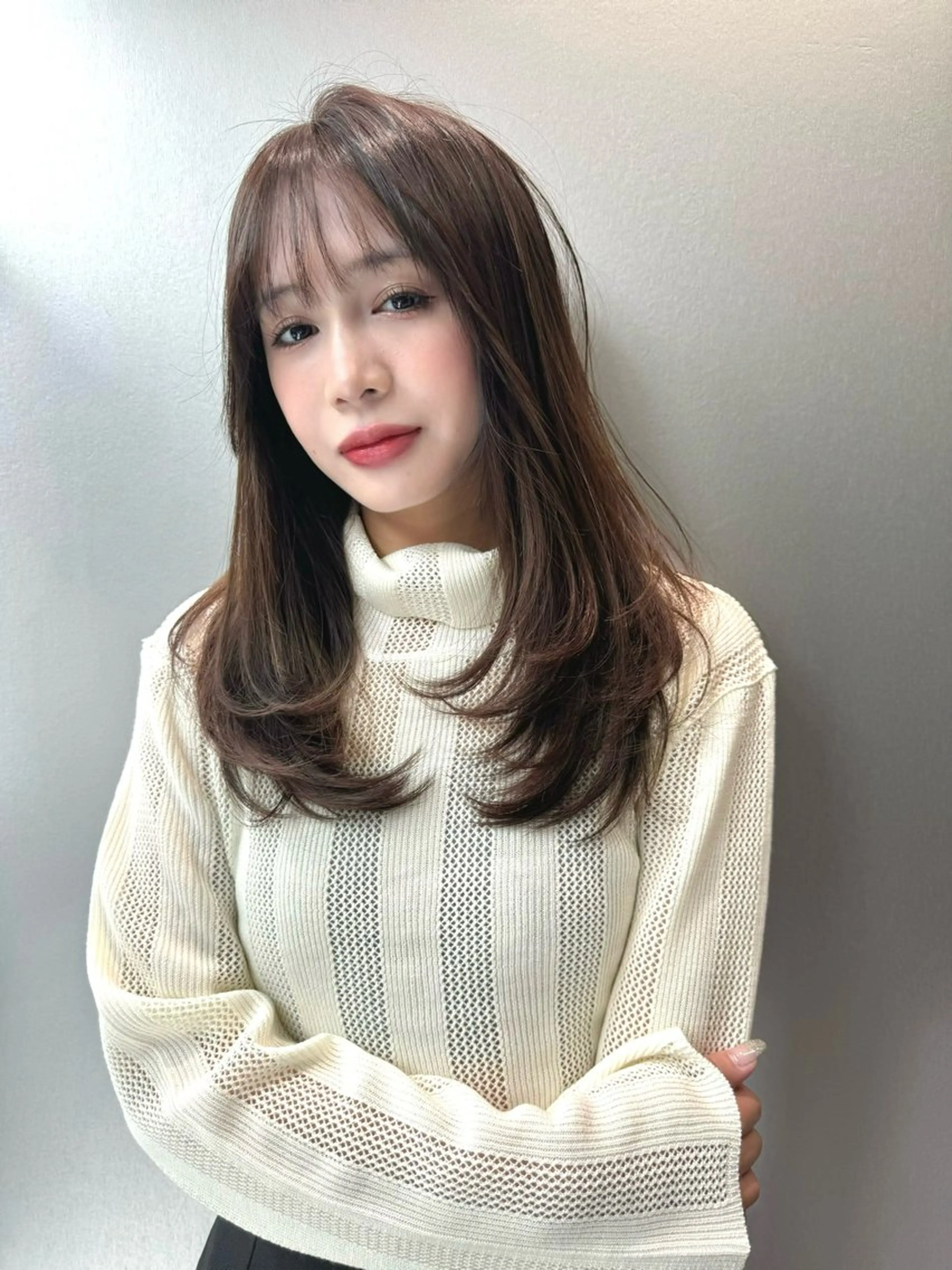 ロング カラー カット ヘアカラー 透明感/レイヤー カット🎀マコのヘアスタイル