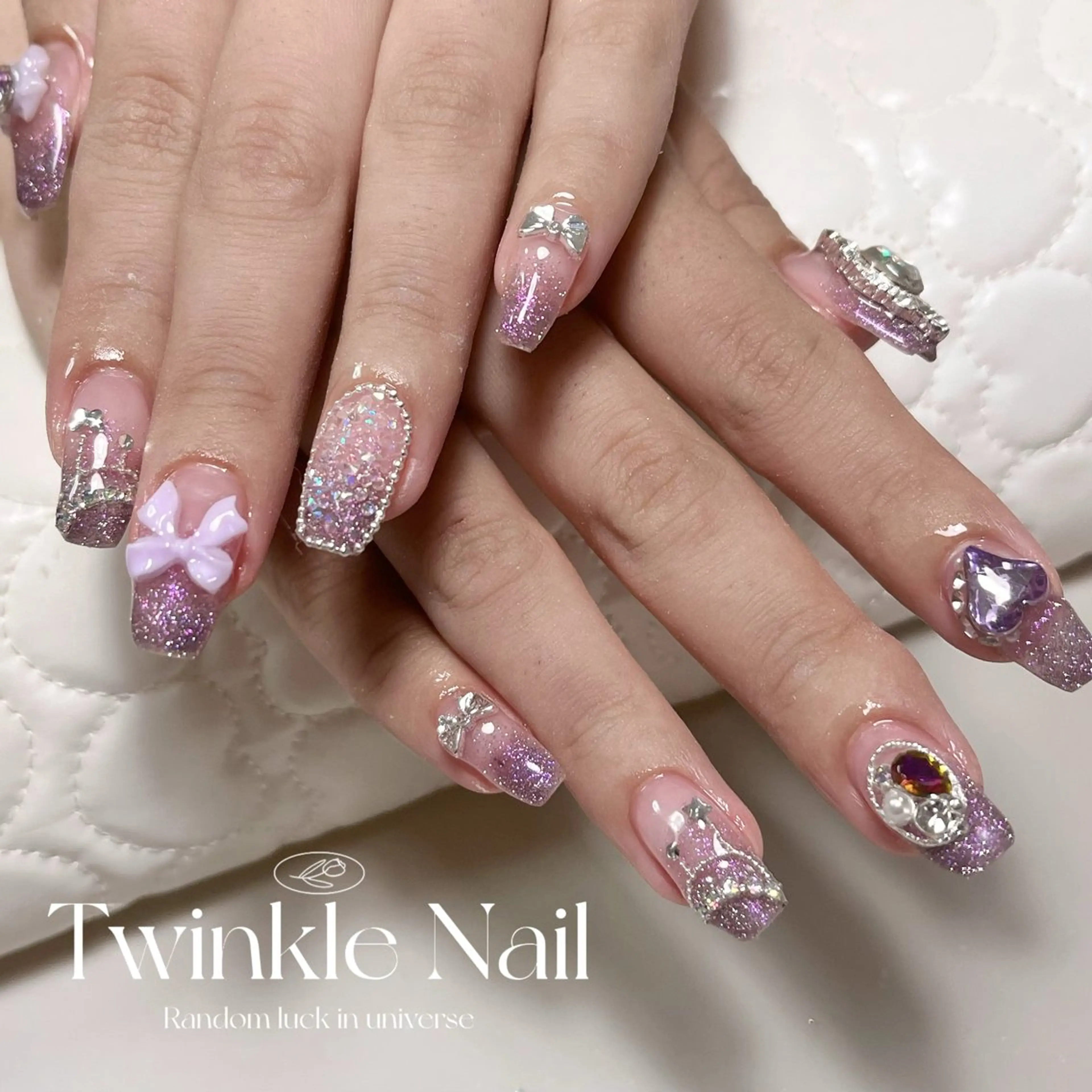 ネイル ラメ(グリッター) ラメグラデーション Twinkle Nail Kuboのネイルデザイン