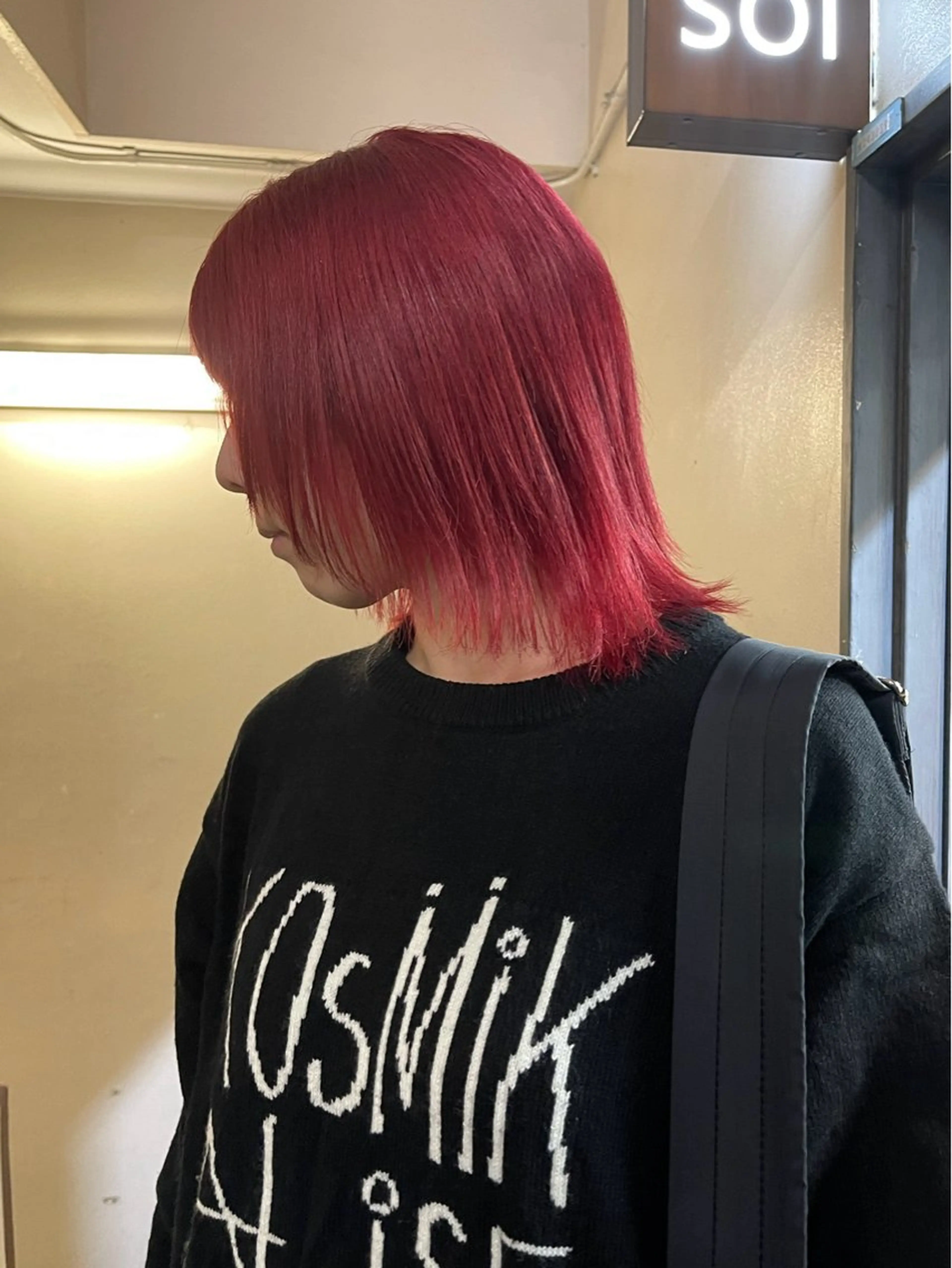 ミディアム カラー カット ヘアカラー トリートメント ヘアセット 安部佑哉/ハイトーン /レイヤー/グランジのヘアスタイル