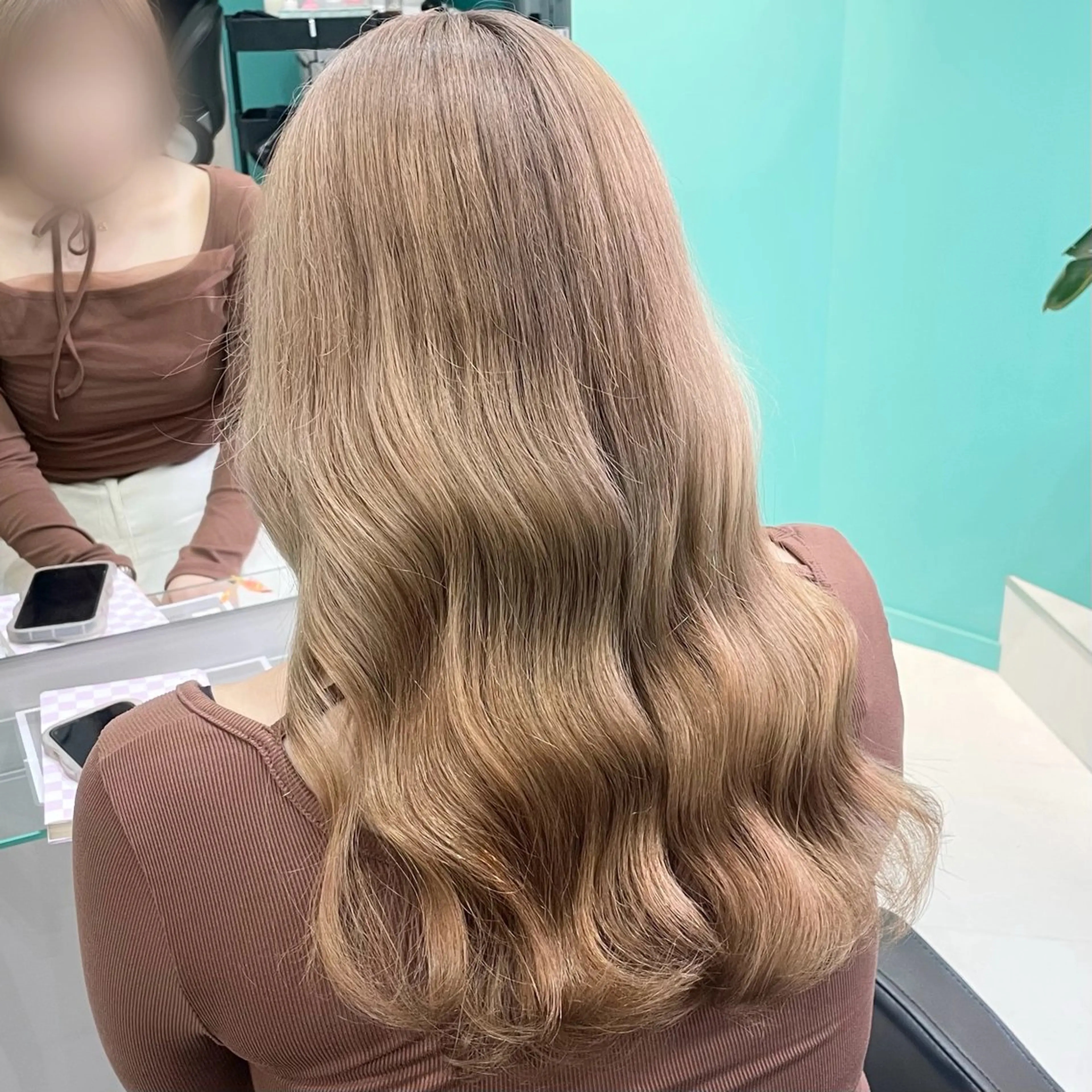 ロング カラー ベージュカラー 艶/透明感 🫧カラーのヘアスタイル