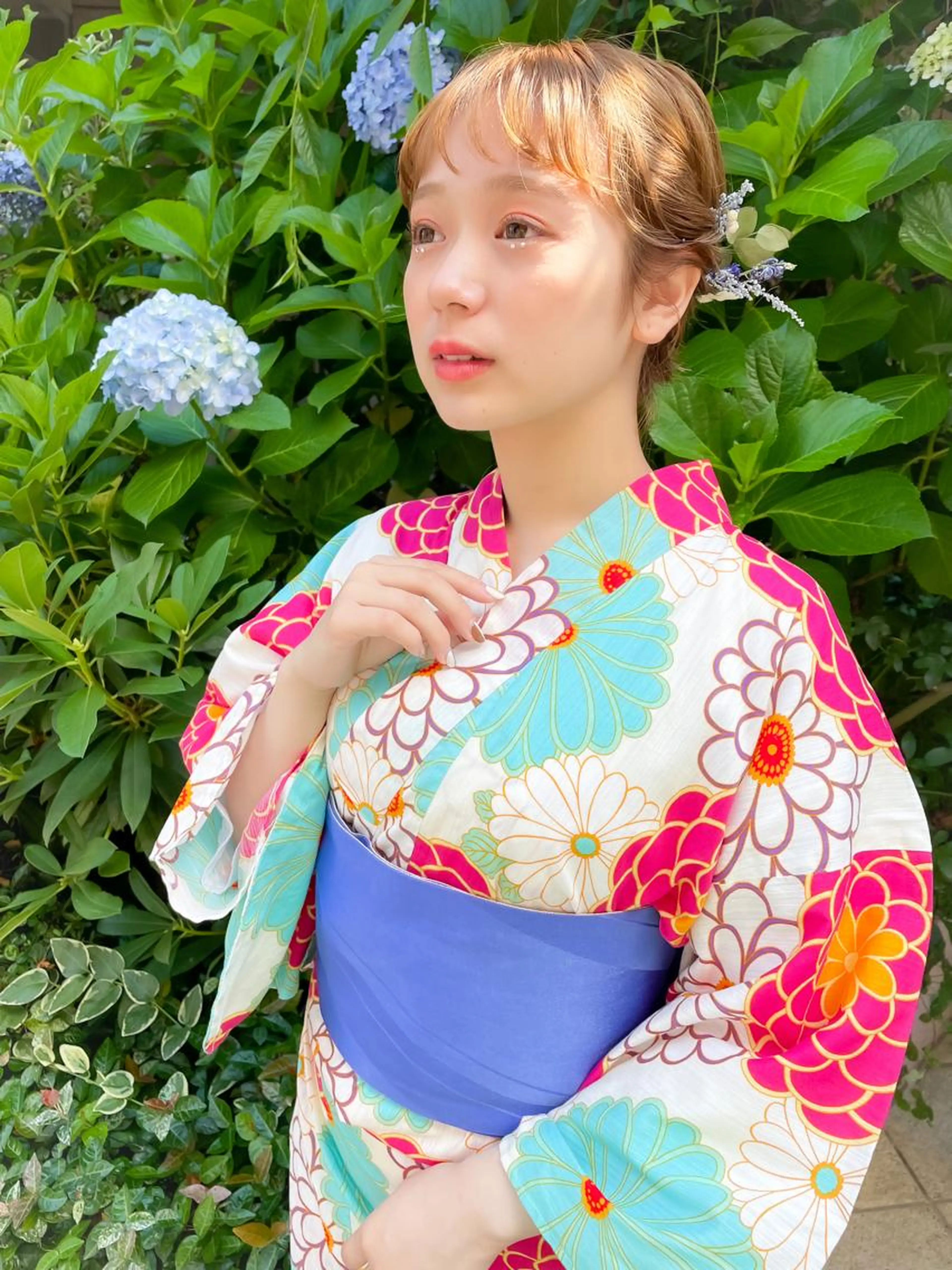 🪿浴衣着付け🩵.*･ﾟリボン帯限定.ﾟ･*.の写真