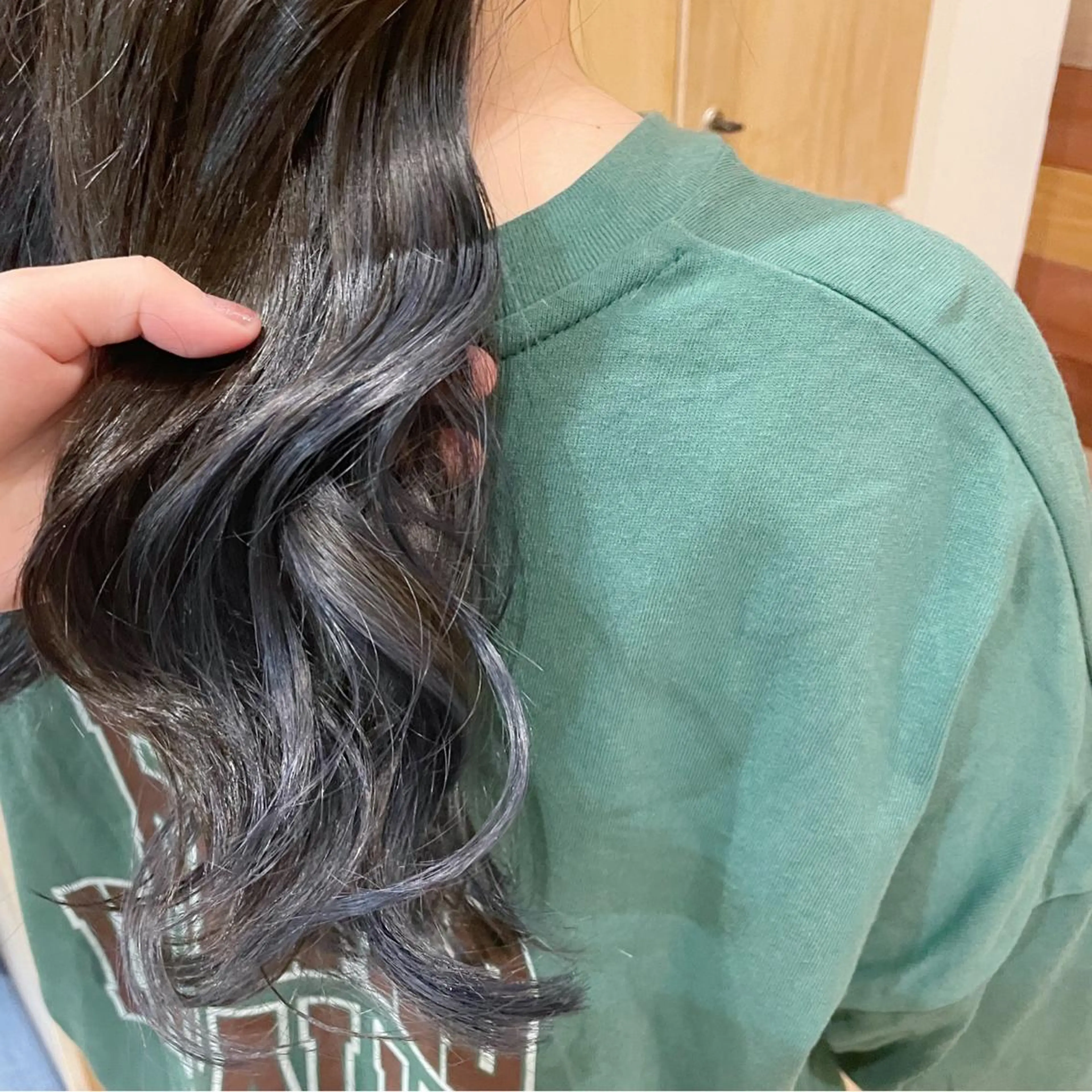 ロング カラー ヘアアレンジ ブルーカラー なつき/艶ピンク/ girly hairのヘアスタイル