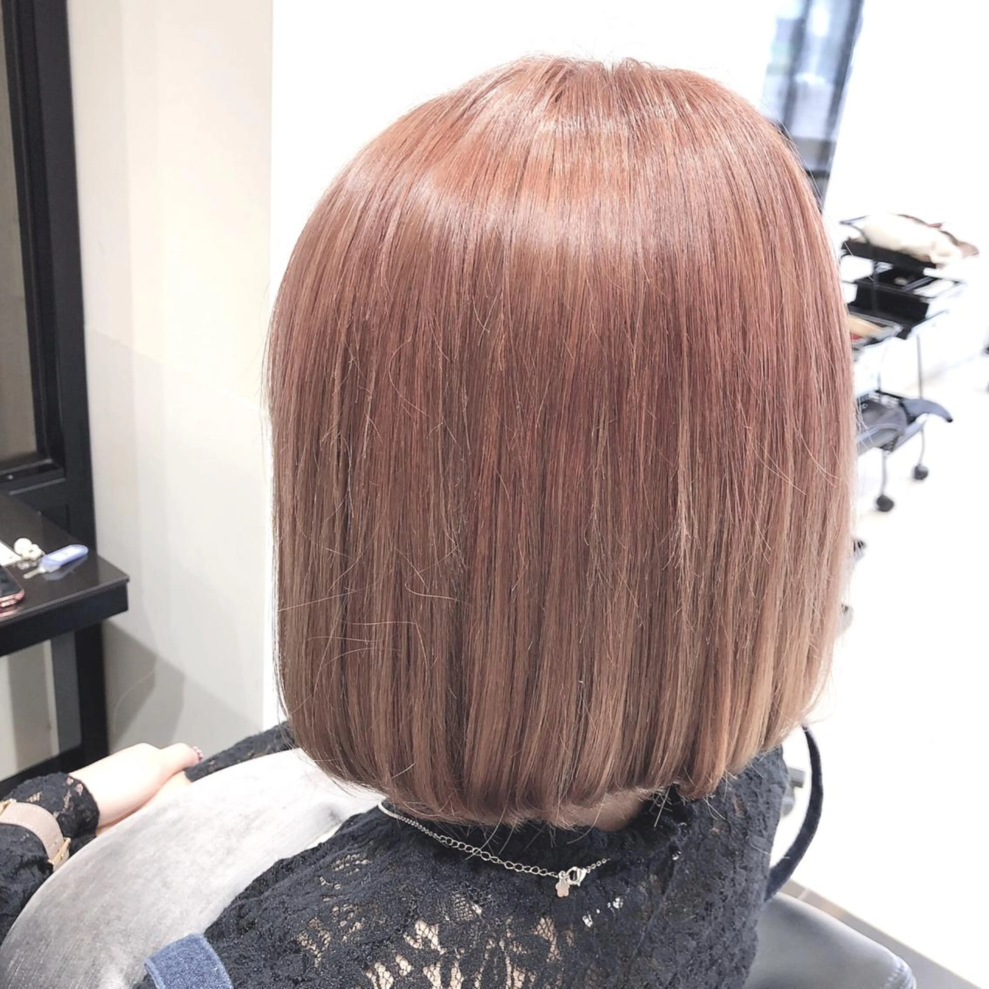 ミディアム カラー ダブルカラー オレンジ 学生 adept北千住店所属・✨髪質改善&ボブ✨ 近藤 凌のヘアスタイル