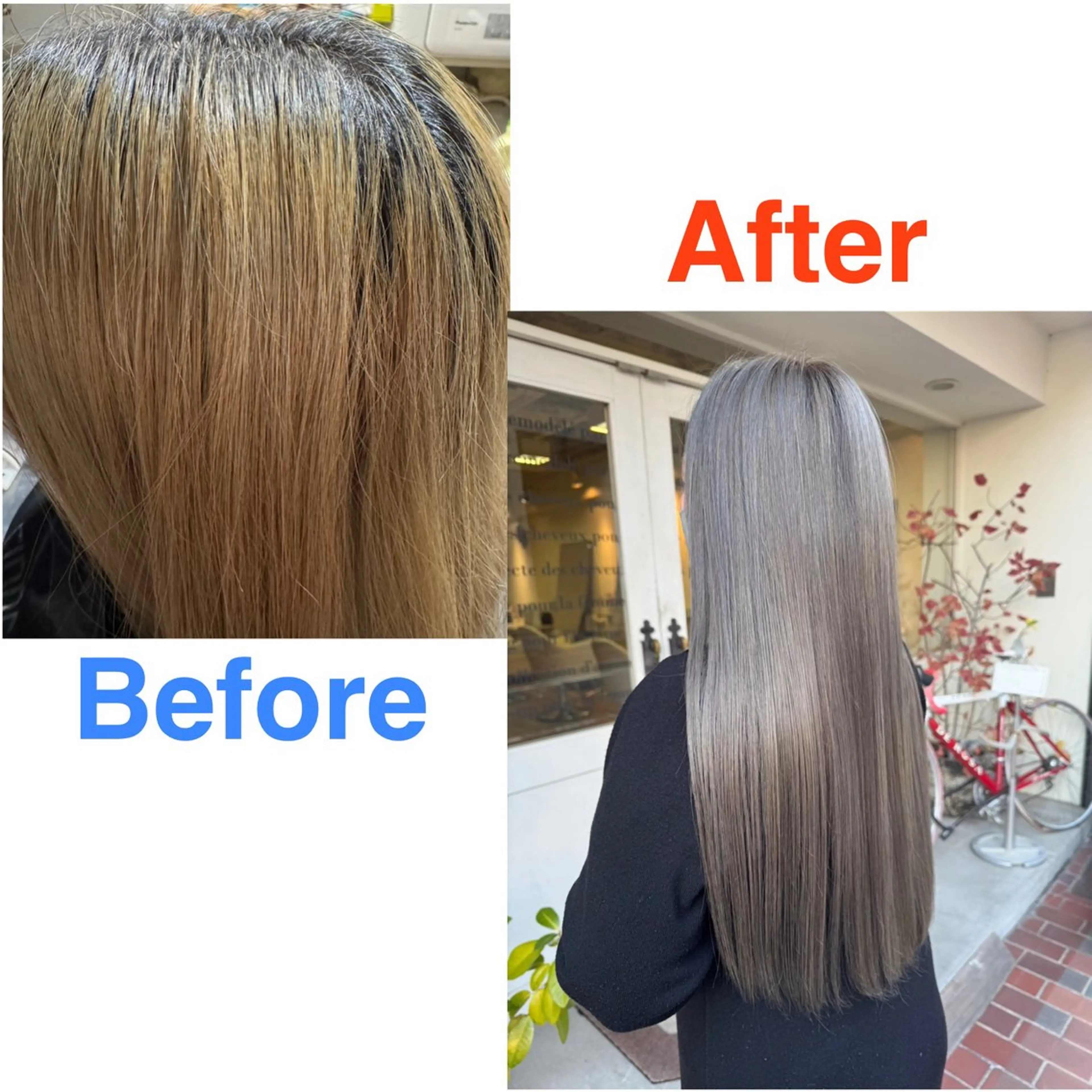 ロング カラー アッシュ アッシュグレー ブリーチ aurinco所属・aurinco 塩澤司のヘアスタイル