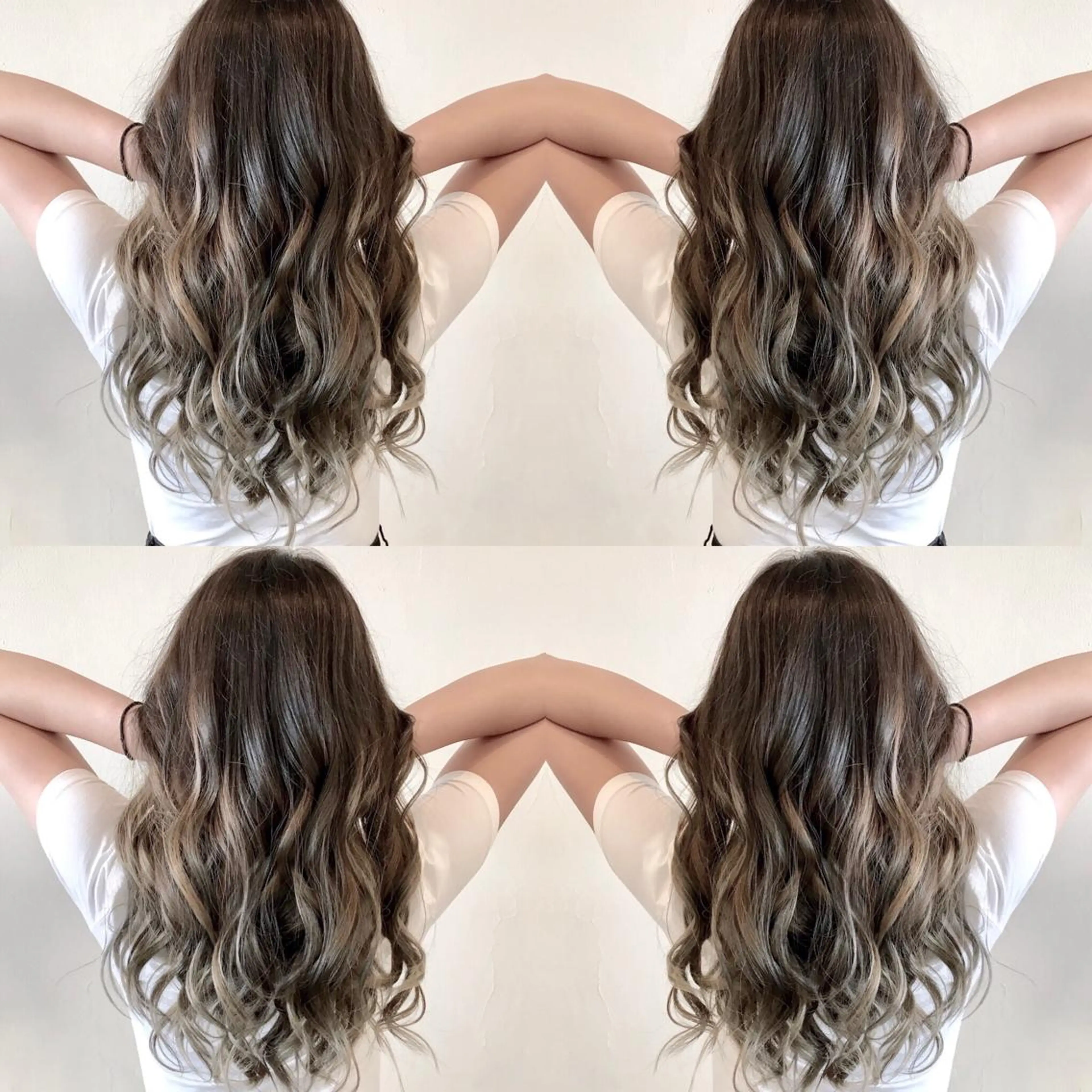 セミロング カラー バレイヤージュ ブリーチ グラデーションカラー レイヤーカット Hair make VERDA所属・富永 憲一郎のヘアスタイル