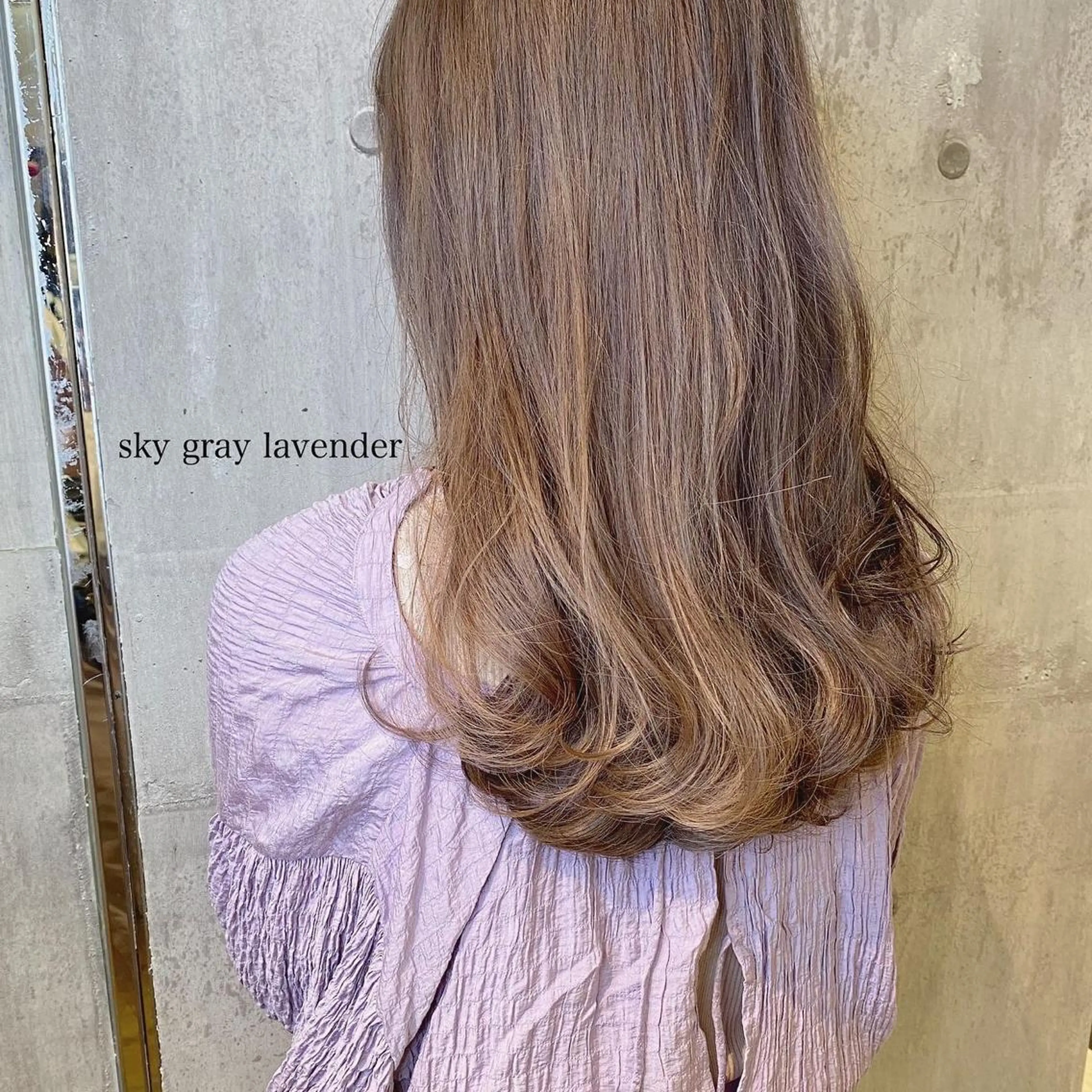 ミディアム カラー ラベンダーカラー カット ヘアカラー トリートメント 髪質改善ｶﾗｰ ｹｱﾌﾞﾘｰﾁ/ﾀﾑのヘアスタイル