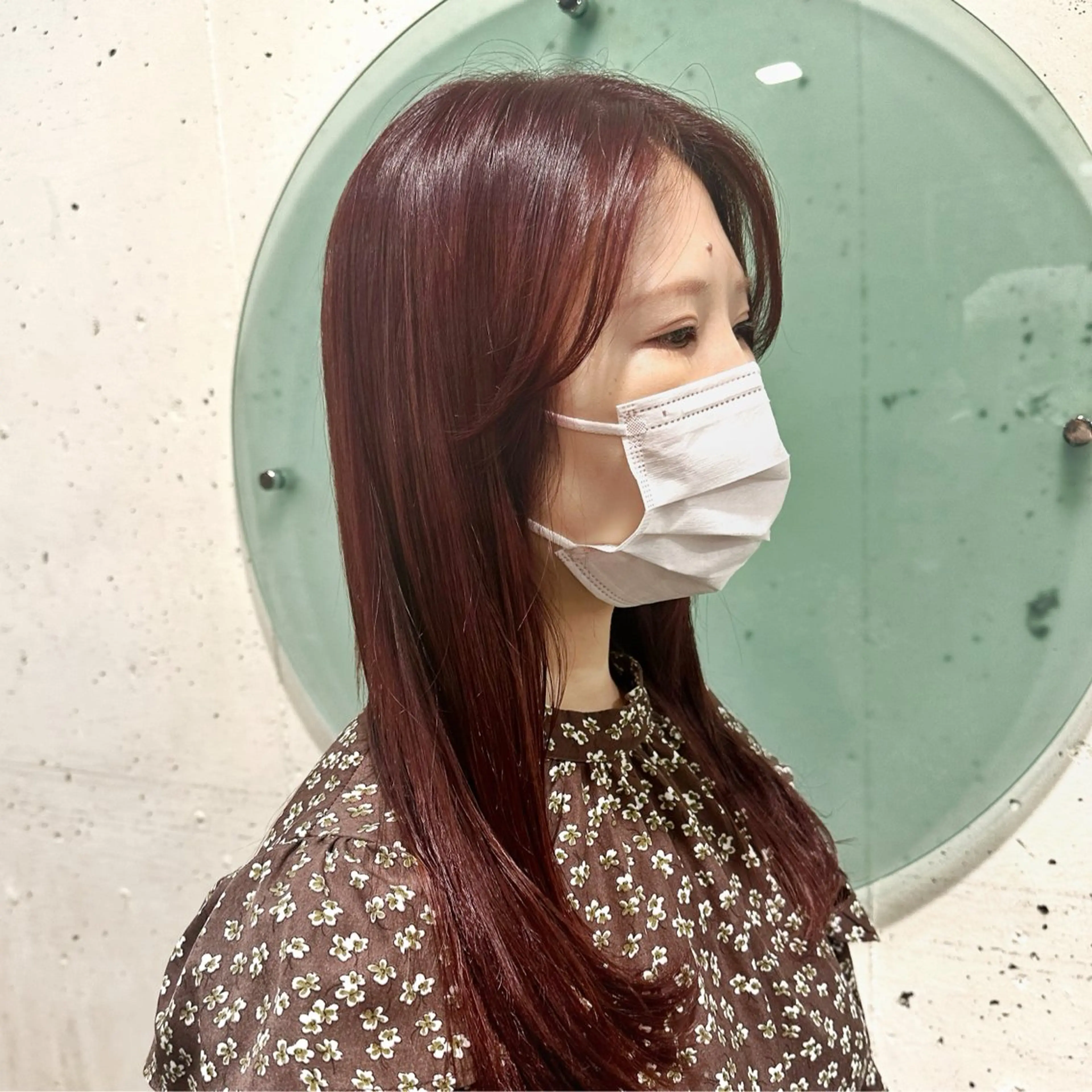 セミロング カラー レッドカラー カット ヘアカラー トリートメント ボブ/レイヤー /服部ルミナ🦋のヘアスタイル