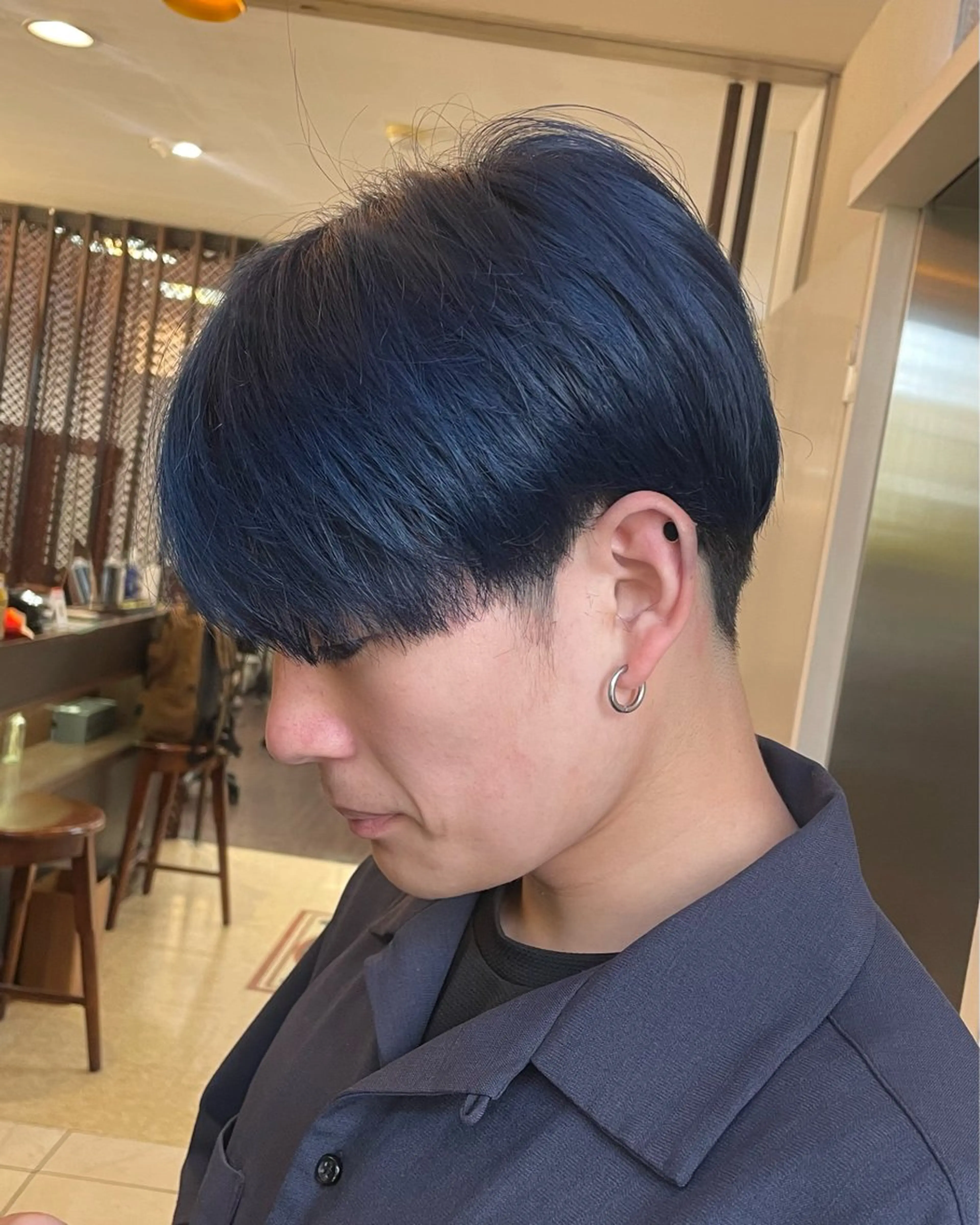 ショート カラー メンズ ブルーカラー ケアカラー 髪質改善 トリートメント enu hair所属・ショートモデル募集 エクステ専門店まりこのその他イメージ