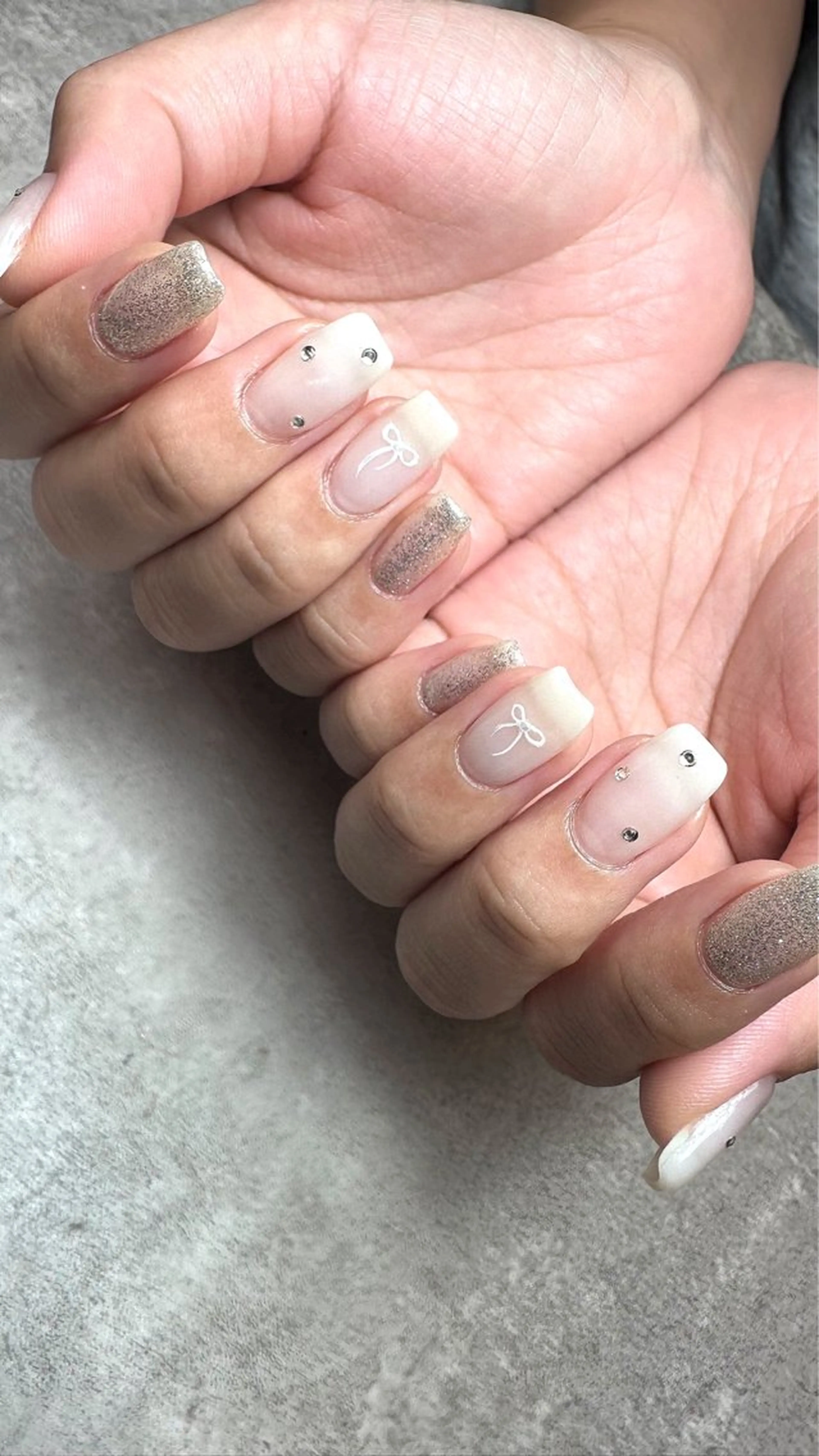 ネイル リボン ハンドネイル nail campのネイルデザイン