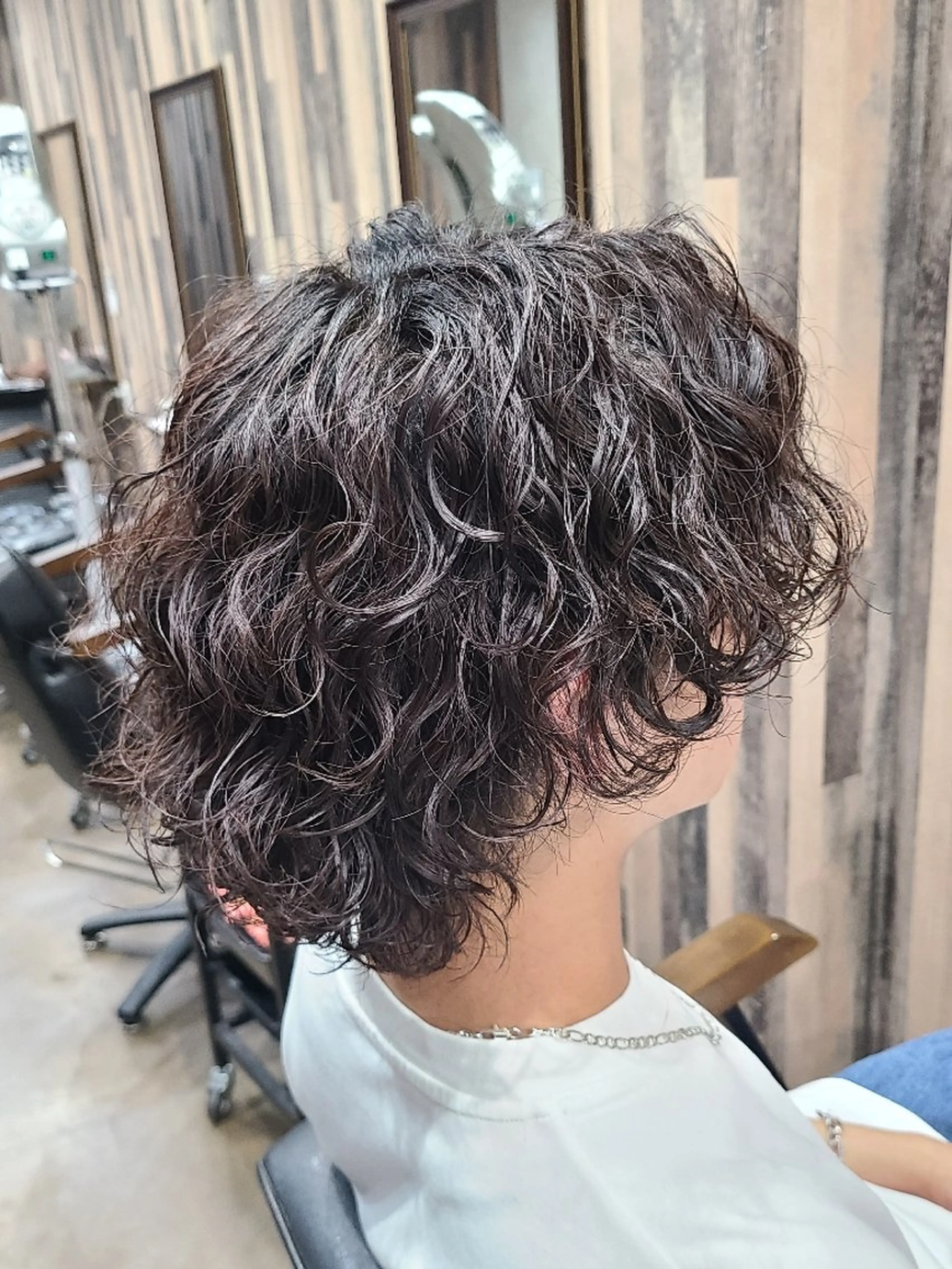 メンズ パーマ ミディアム カット パーマ トリートメント EDEN店長／ 短髪／パーマ職人🔥のヘアスタイル
