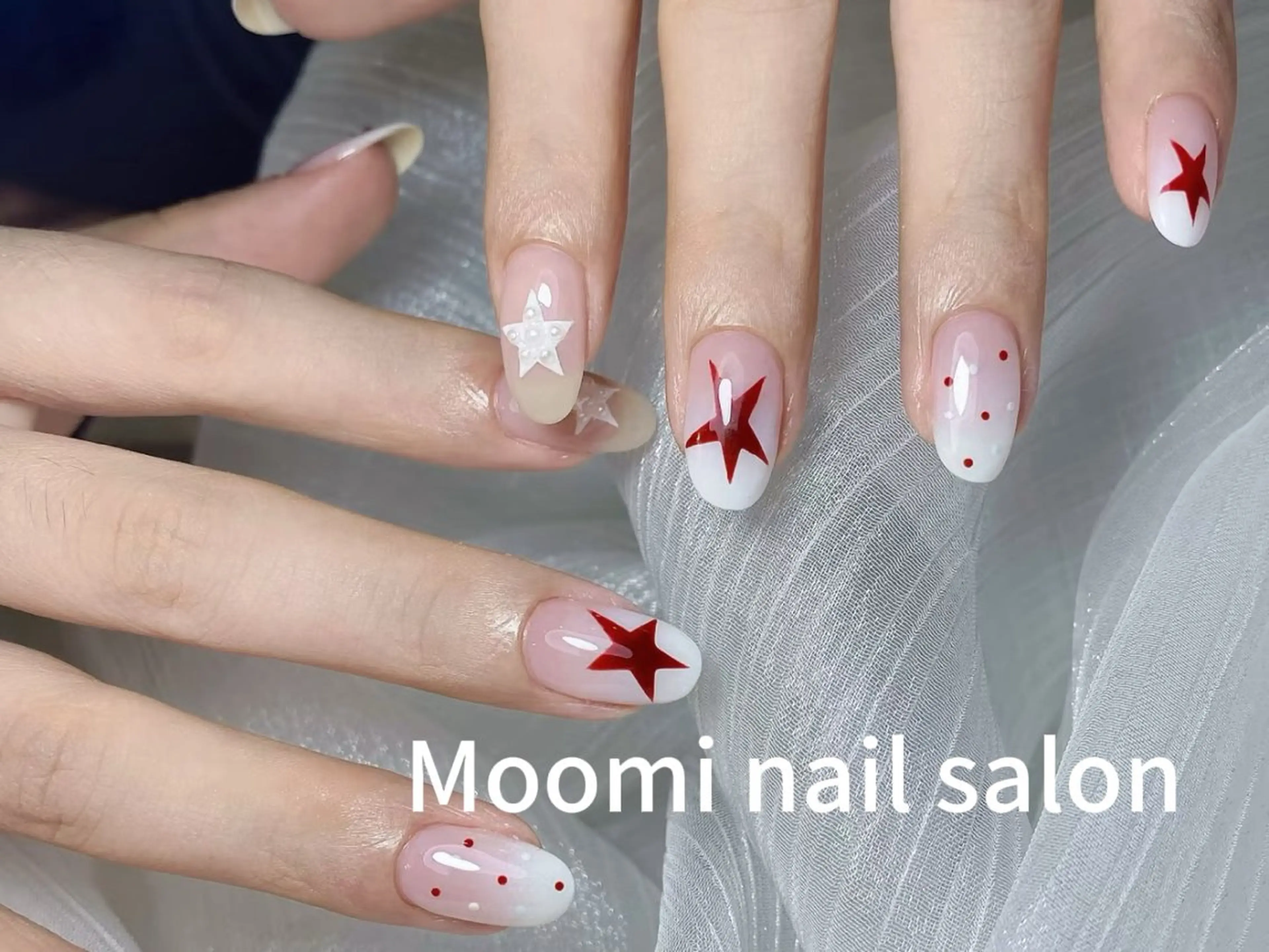 ロング ハンドネイル Moomi あずりのネイルデザイン