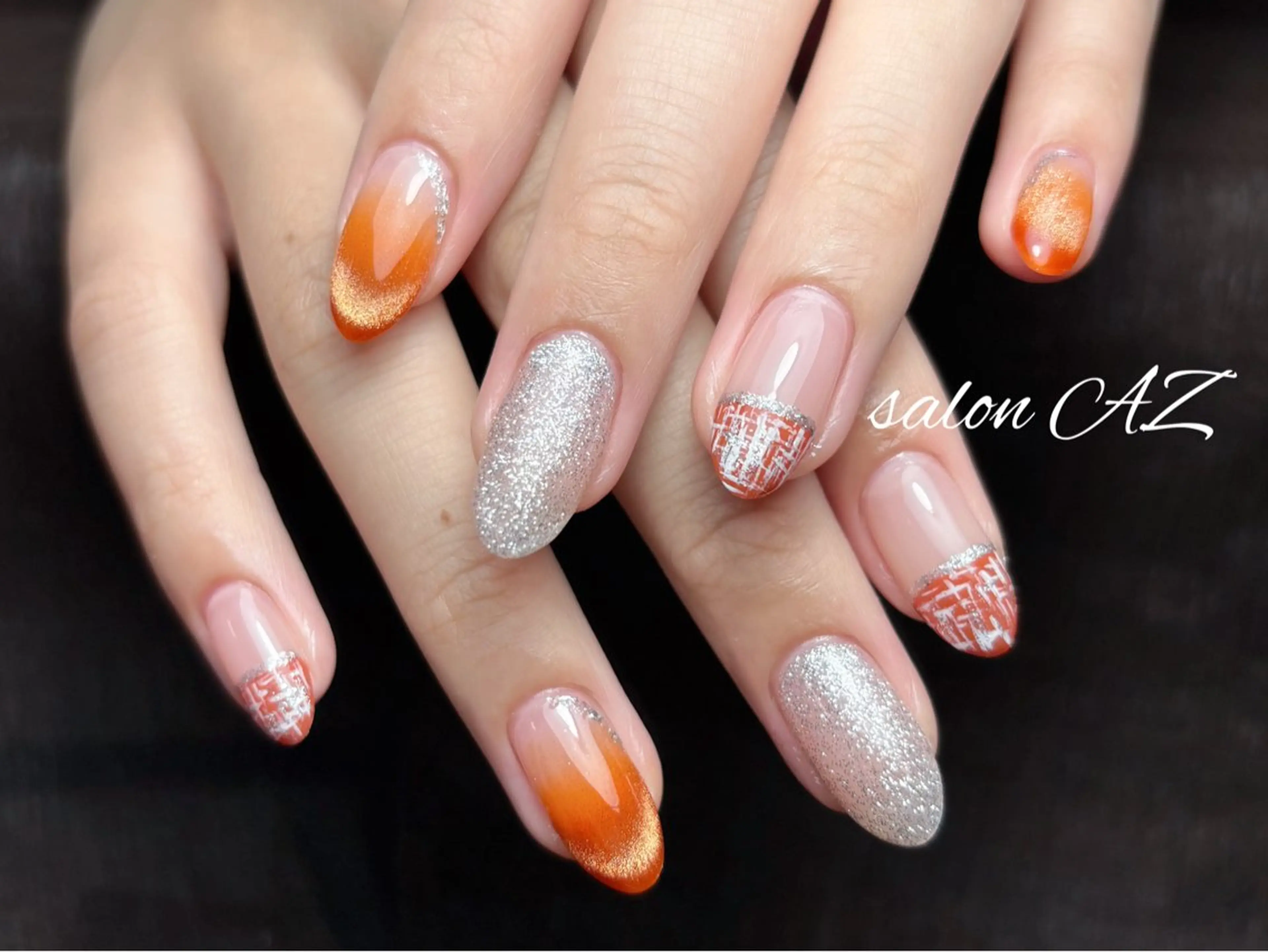 ネイル アートネイル 長さ出し フットネイル フレンチネイル ジェルネイル ハンドネイル salonAZ トップネイリストのネイルデザイン
