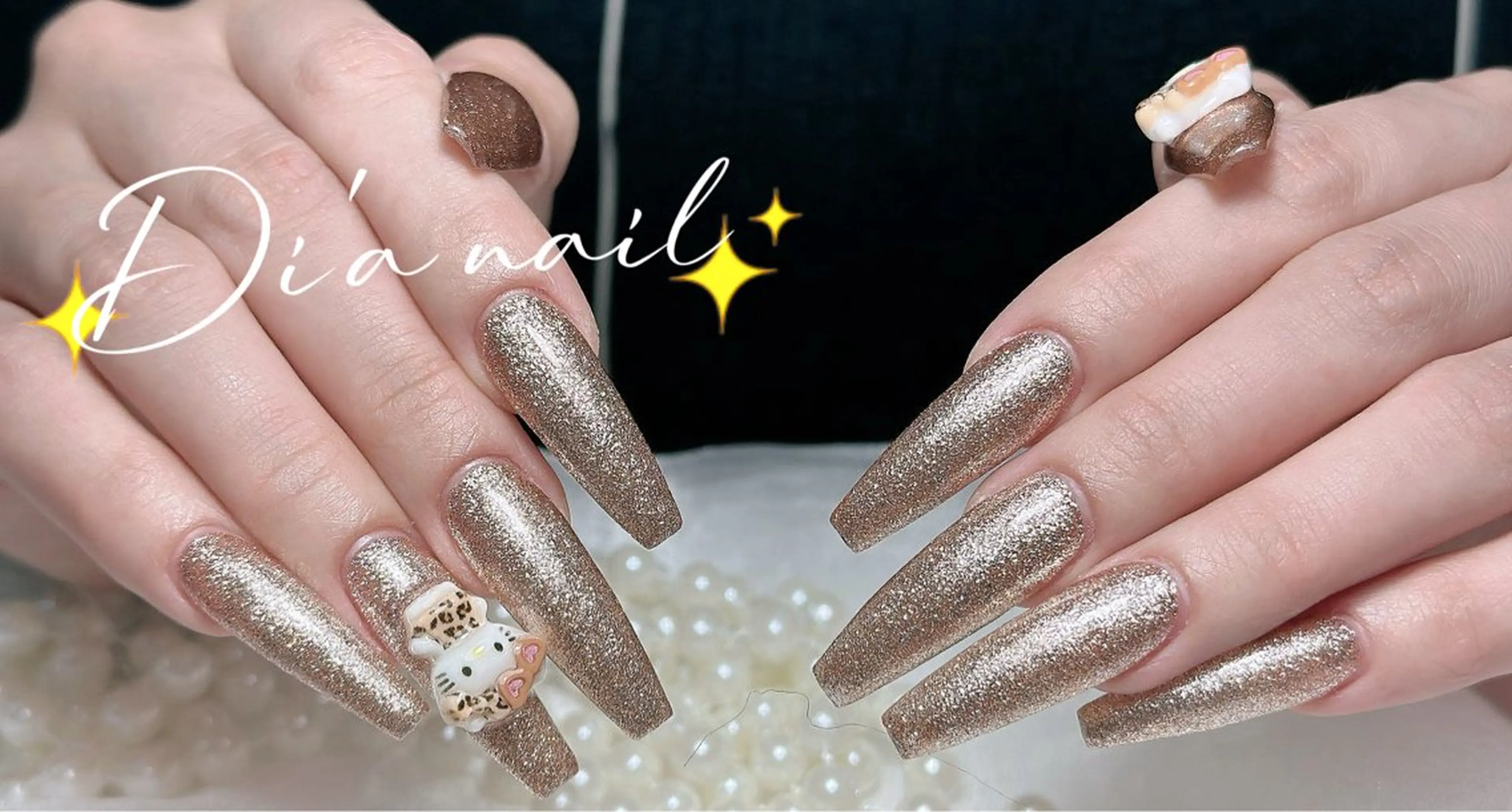 ネイル チークネイル ジェルネイル グラデーション マグネットネイル ニュアンスネイル Di'a nail ネイルサロンのネイルデザイン
