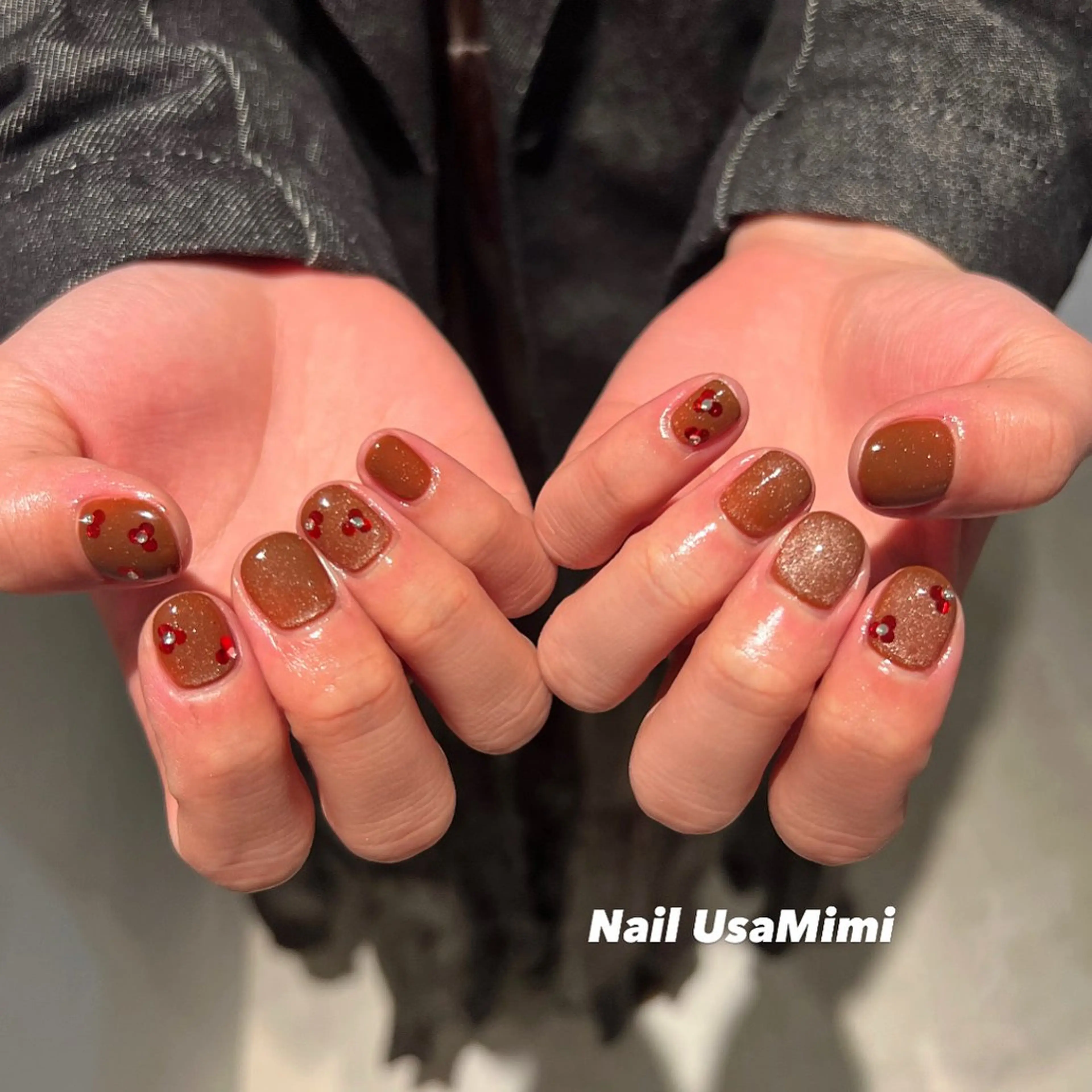 ネイル アートネイル ジェルネイル 韓国ネイル パラジェル ピンク ハンドネイル 本町NailUsa Mimi RIKOのネイルデザイン