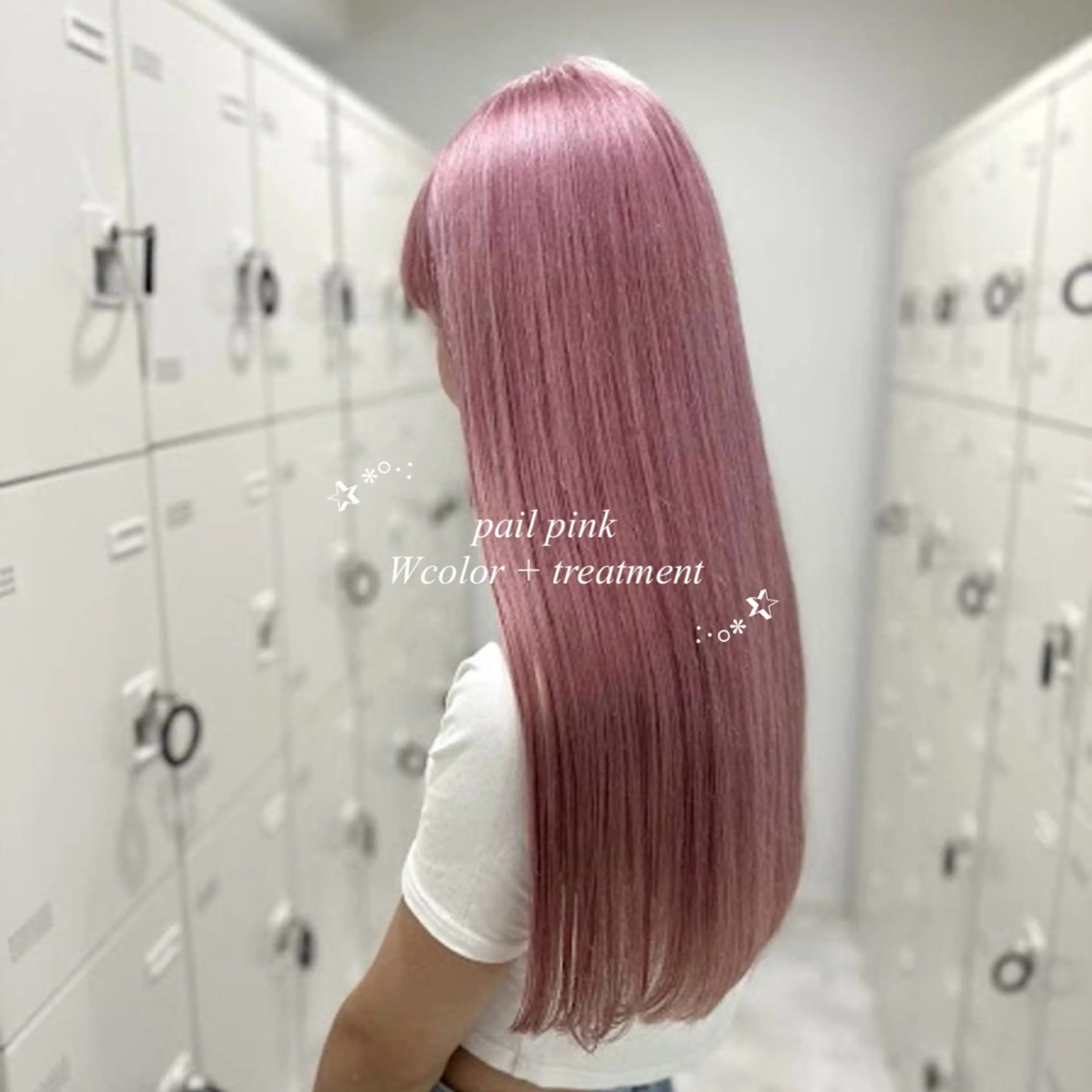 ロング カラー ヘアカラー ヘッドスパ ヘアセット モテガーリー🎀ピン クヘア/SHIONEのヘアスタイル