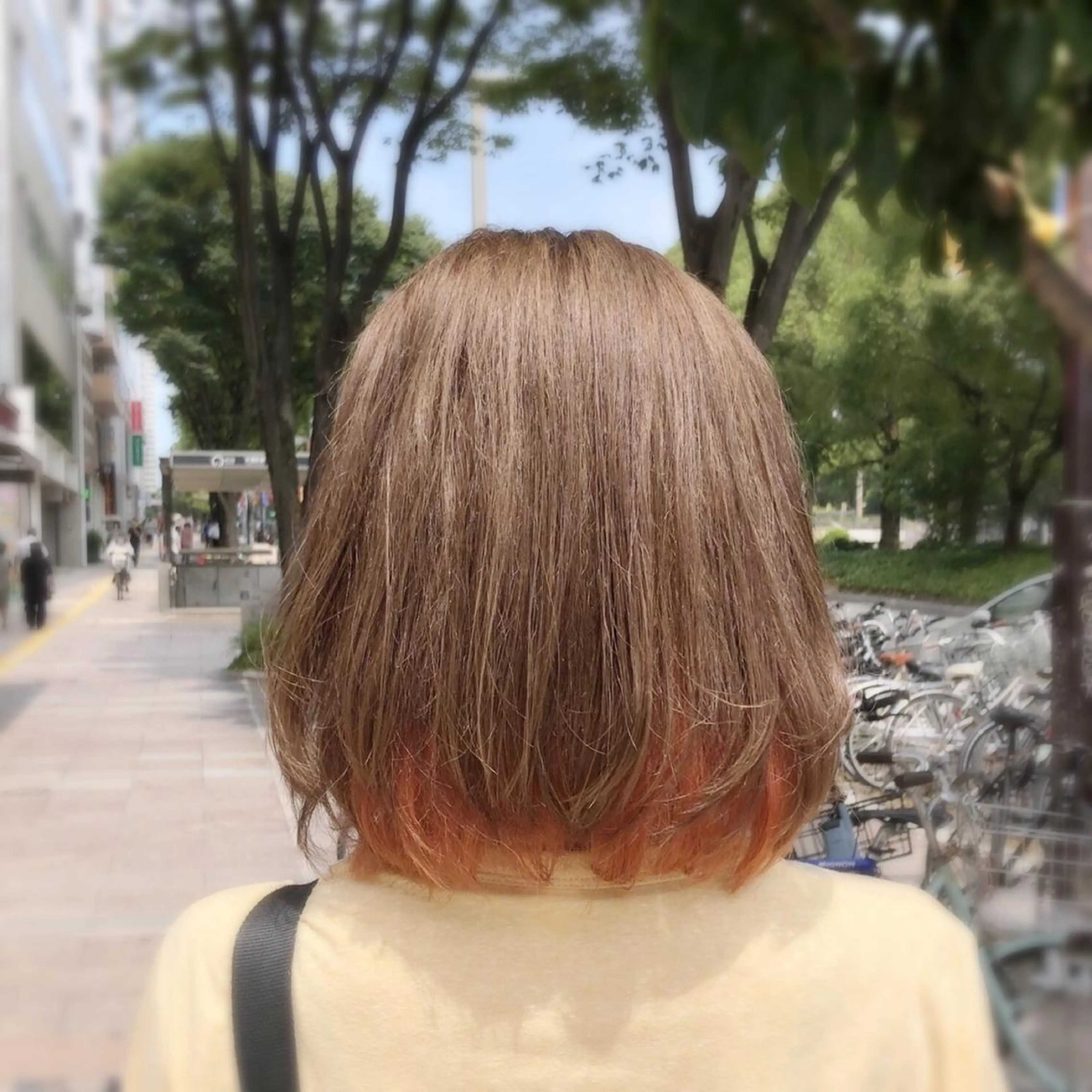 カラー ベージュカラー ブリーチ ブラウンカラー オレンジ miku☁️レイヤー まろやかカラー 名駅のヘアスタイル