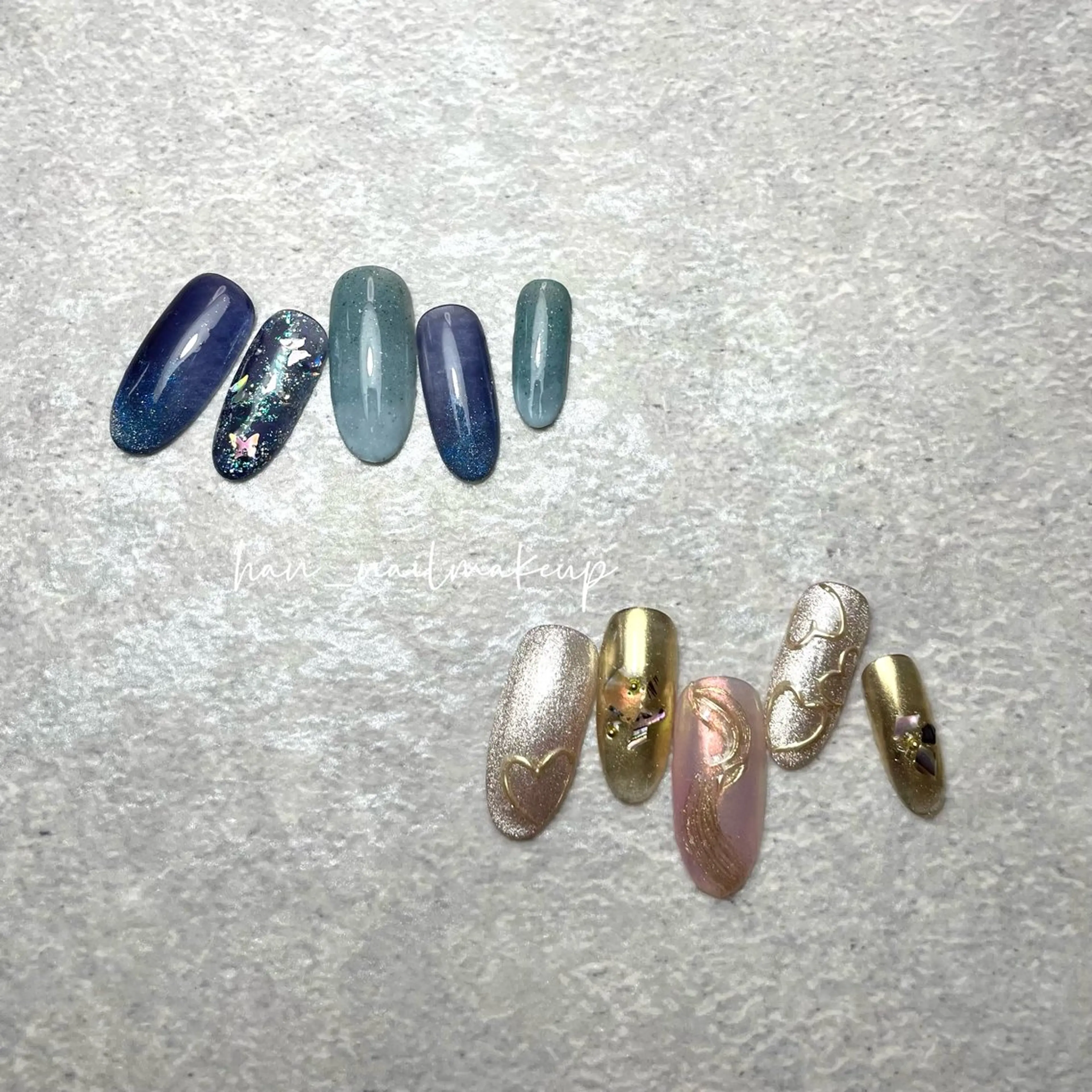 ネイル アートネイル ゴージャス ハンドネイル Han Nail 【y&m】のネイルデザイン