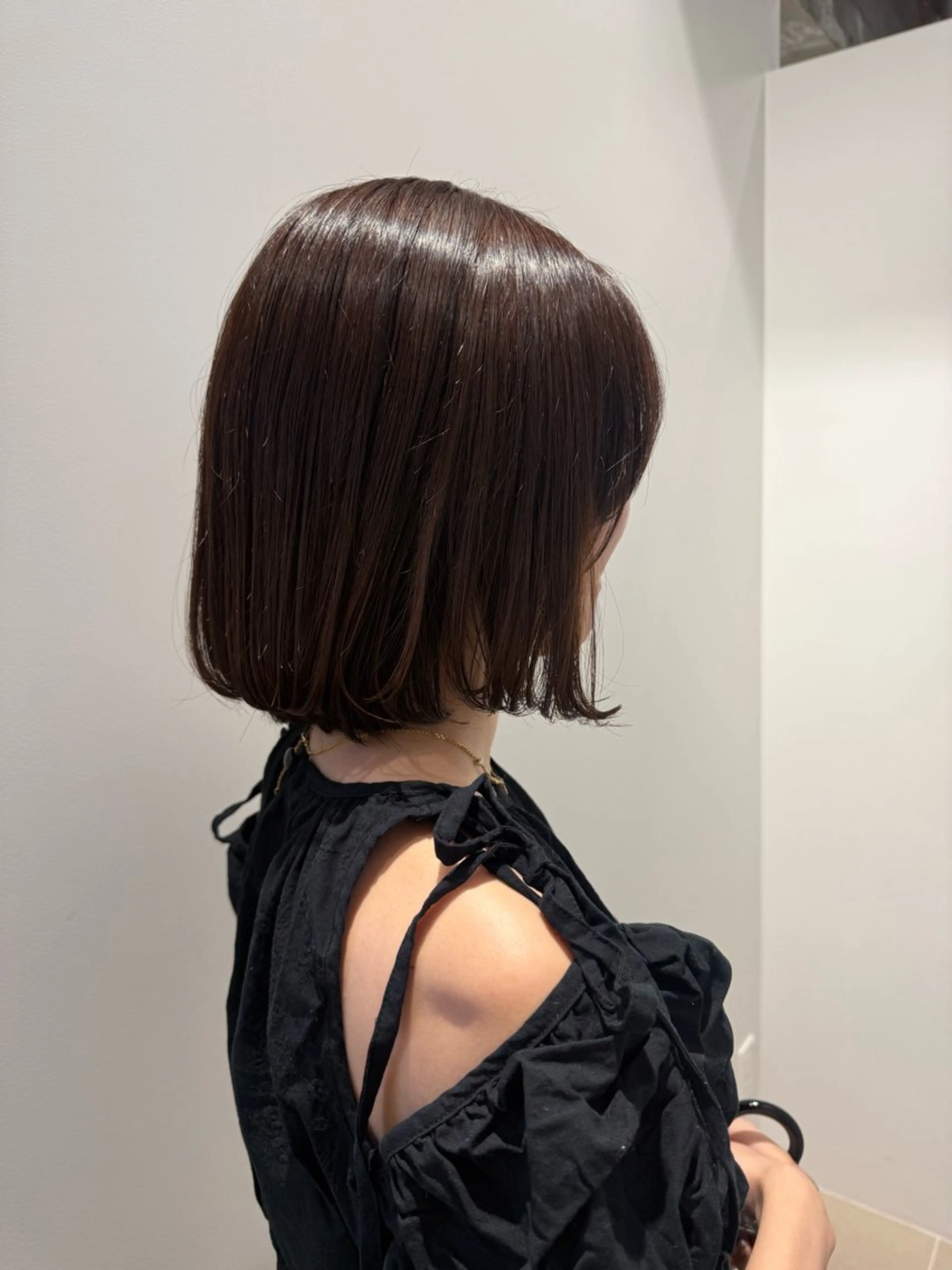 ミディアム カット ヘアカラー 濱﨑 紅葉のヘアスタイル