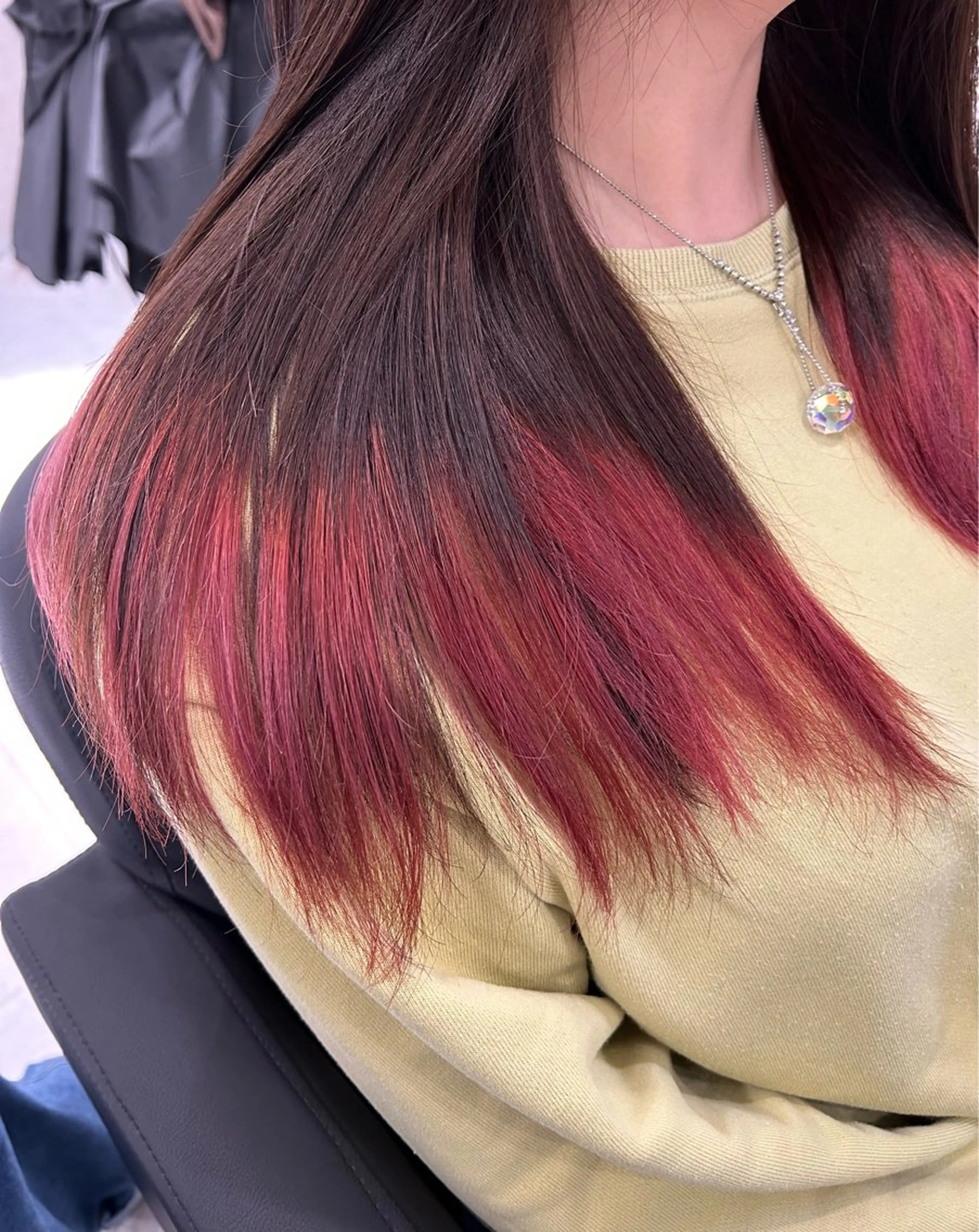 セミロング カラー お団子ヘア カット ヘアカラー トリートメント hair salon A 【エース】所属・🫧高鹿汰一髪質改善 /白髪ぼかし🫧のヘアスタイル
