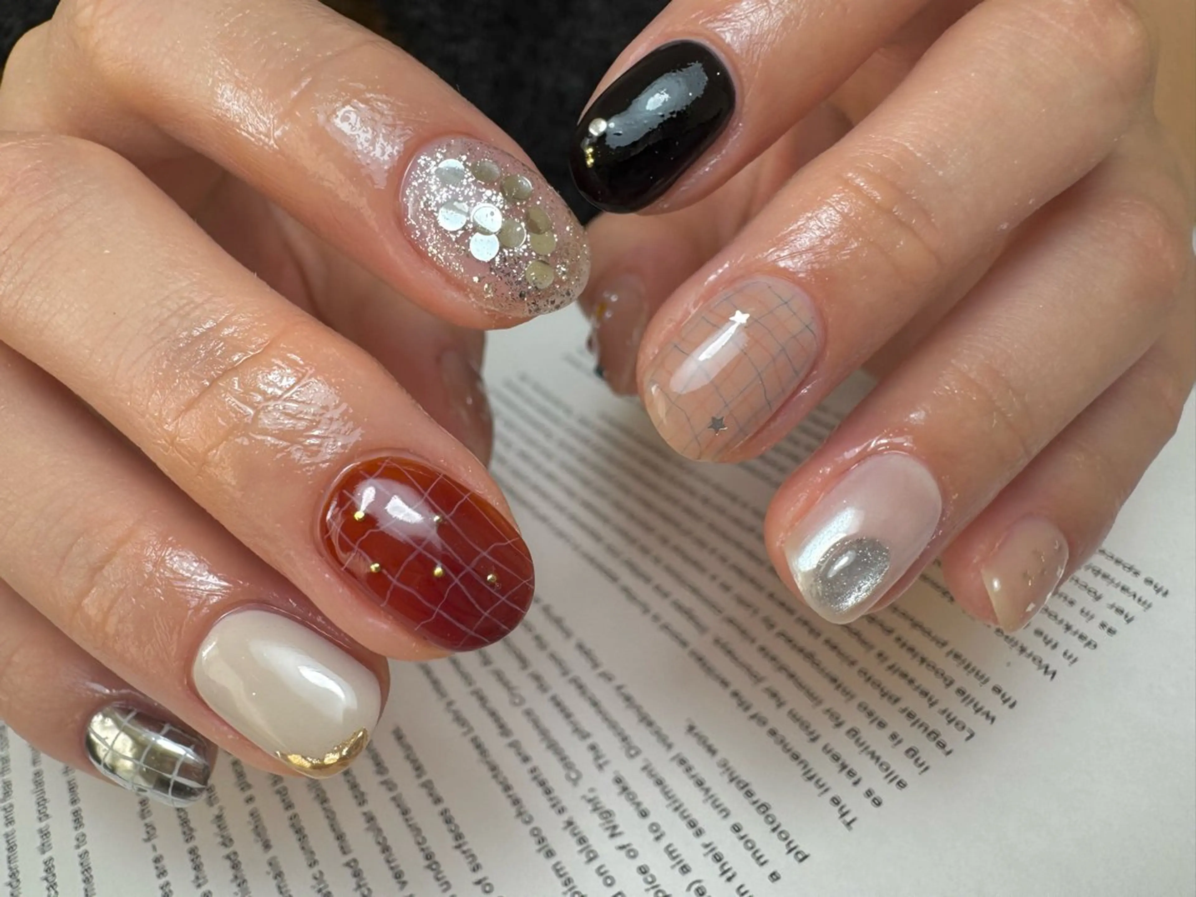 ネイル 韓国ネイル ニュアンスネイル ハンドネイル 白日-hakubi nail-のネイルデザイン