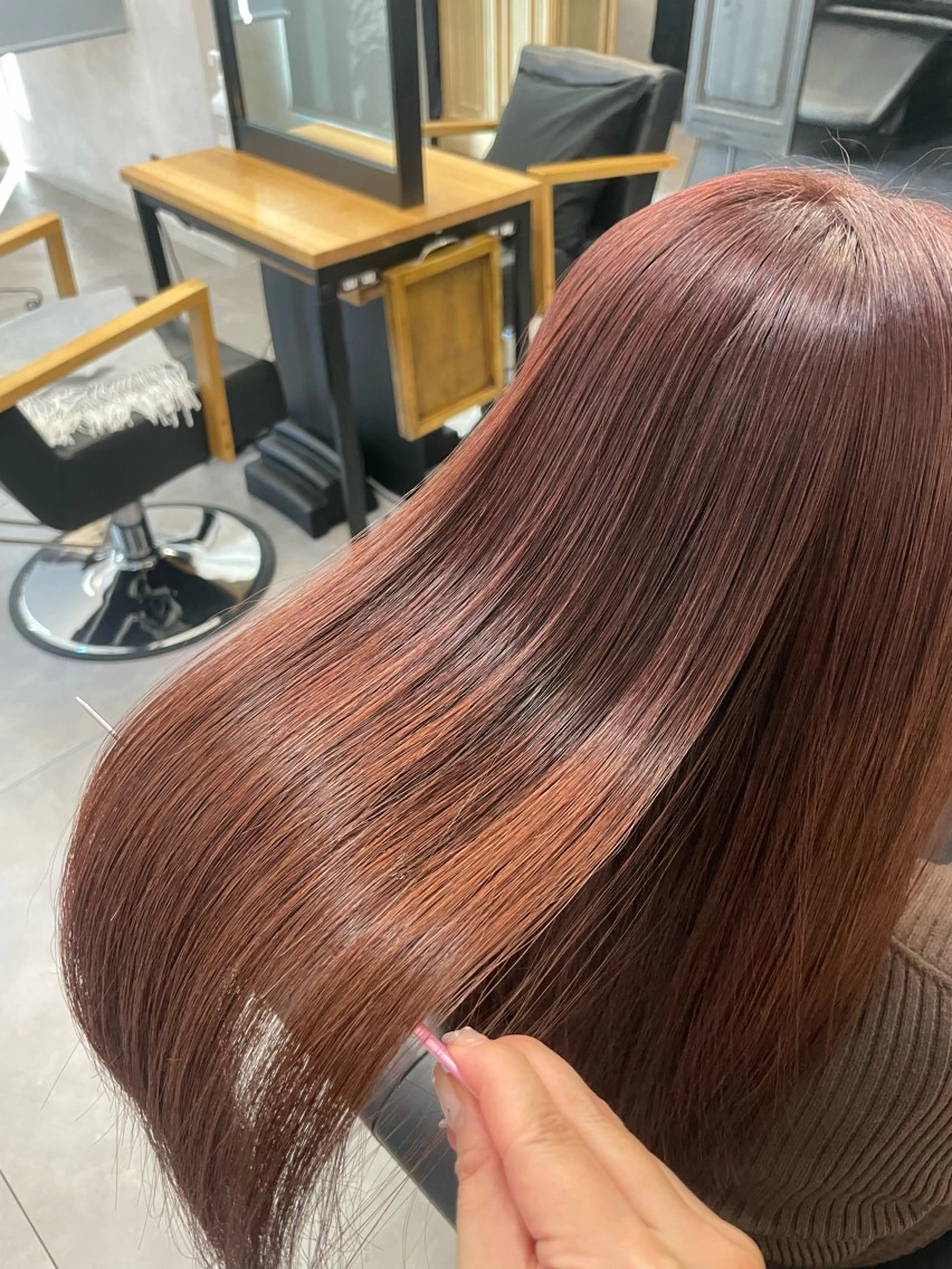 セミロング カラー ヘアカラー トリートメント 今村 南穂のヘアスタイル