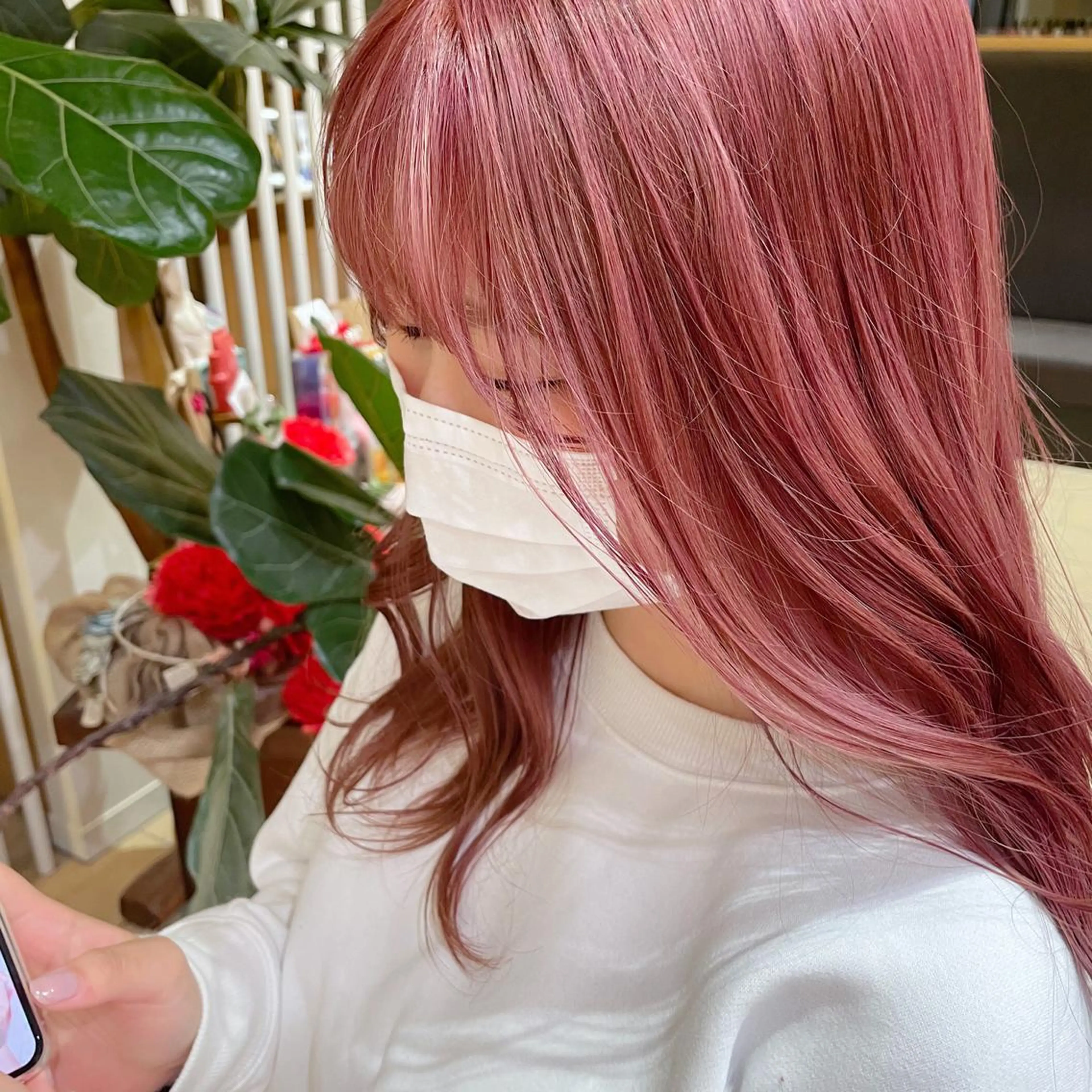 ミディアム カラー ブリーチ ピンクカラー Ammy 池袋所属・韓国ヘア&耳ツボ💎 池袋/himeriのその他イメージ